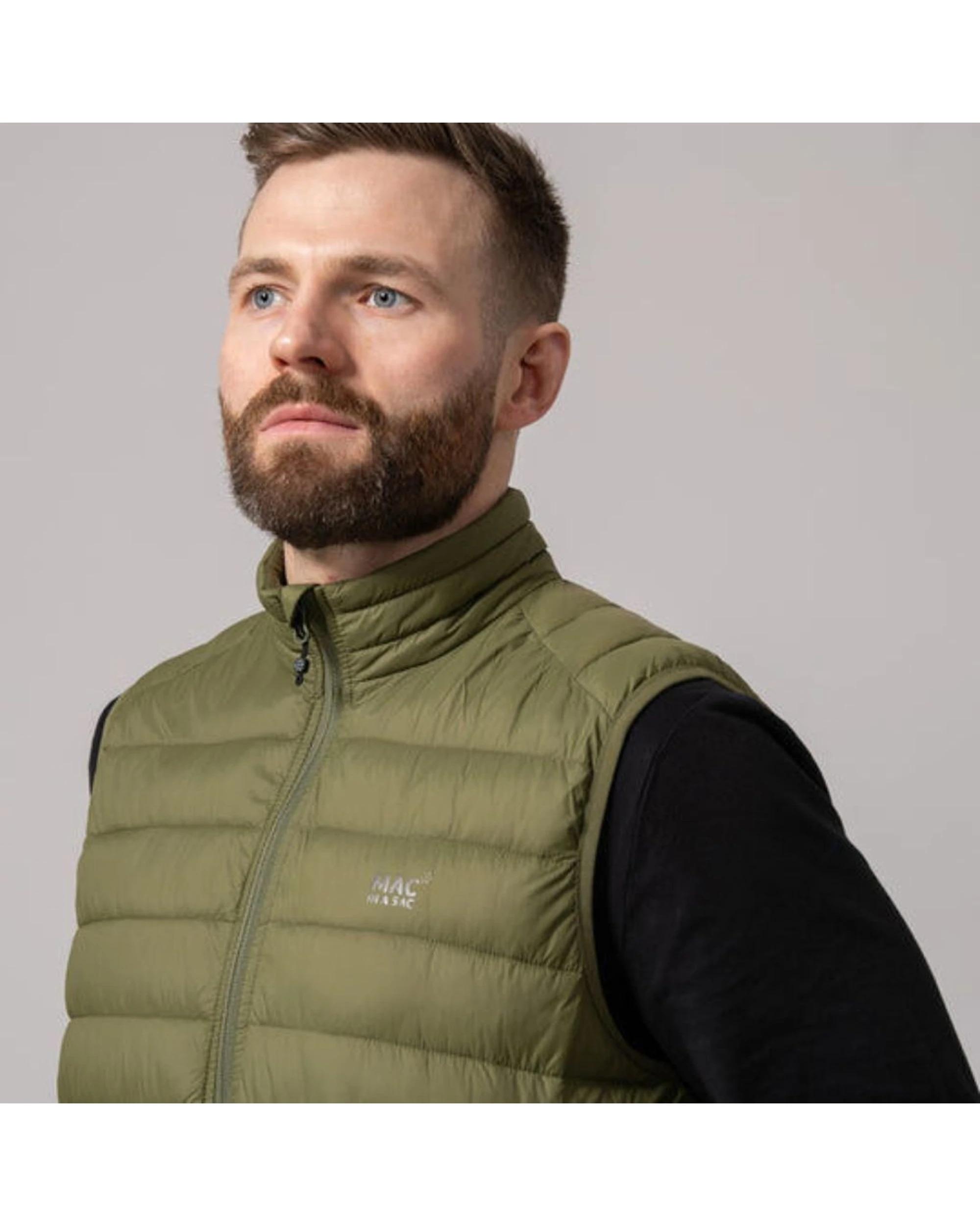 6 Mac In A Sac Synergy Packable Men's Thermolite Vest GREEN, 6 of 7