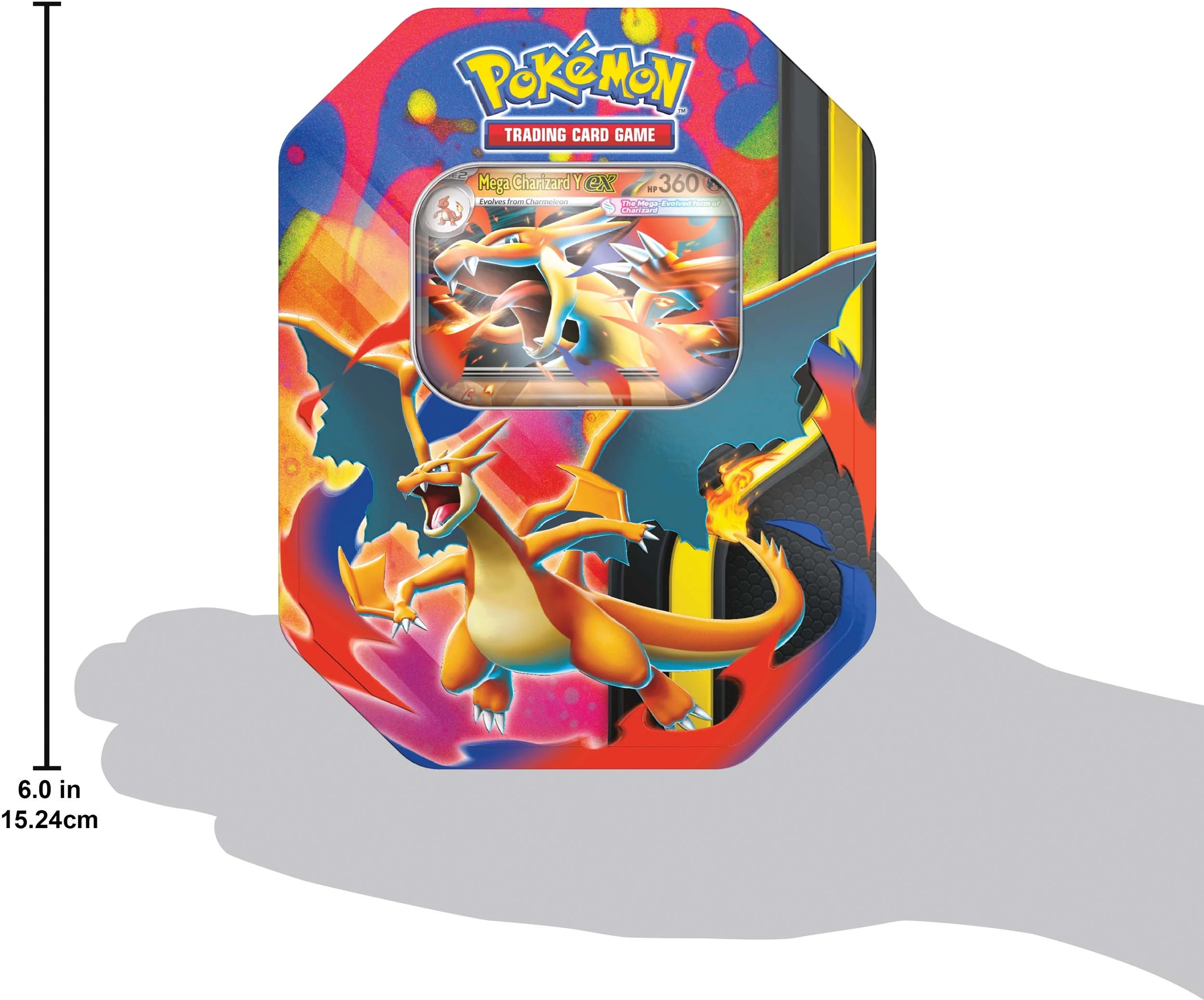 5 Pokemon Trading Card Game: Mega Charizard Tin - Assorted, 5 of 6