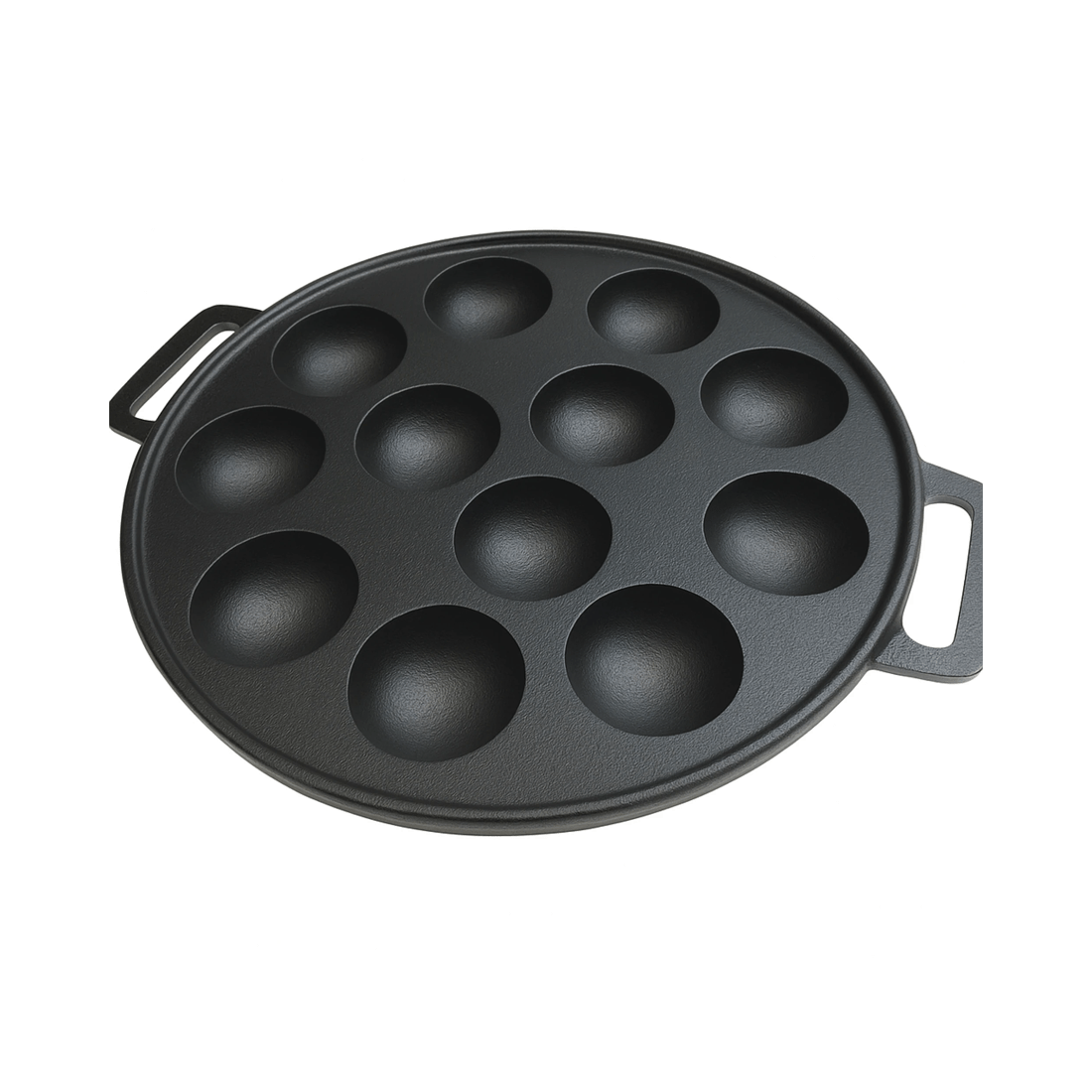 3 BR Home Dimpled Cast Iron Poffertjes Maker with Handles, 3 of 5