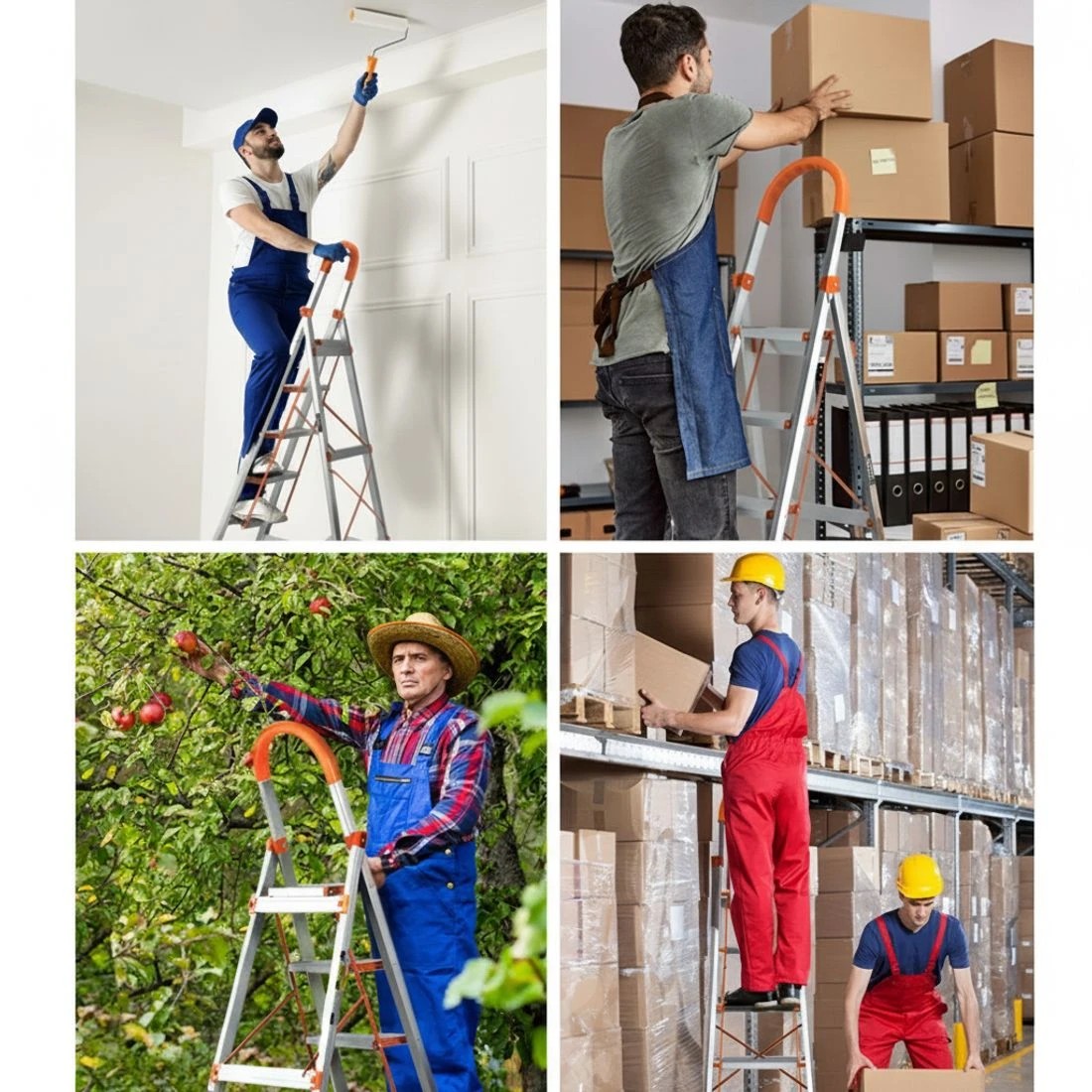 4 Giantz 6 Step Ladder Multi-Purpose Folding Aluminium Light Weight Platform - Silver, 4 of 5