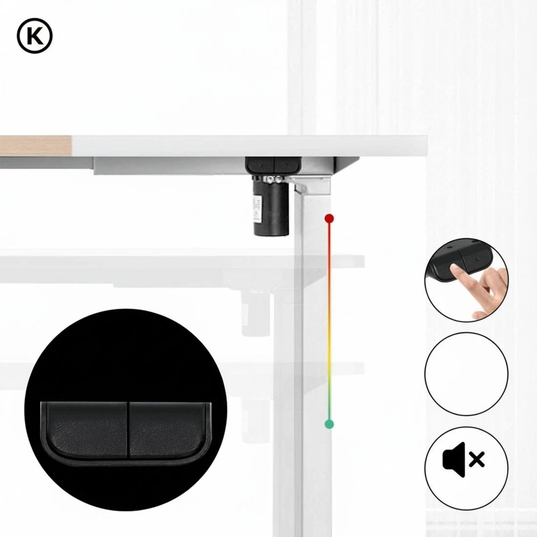 6 Artiss Standing Desk Motorised Sit Stand Desks 120CM - Multi, 6 of 6