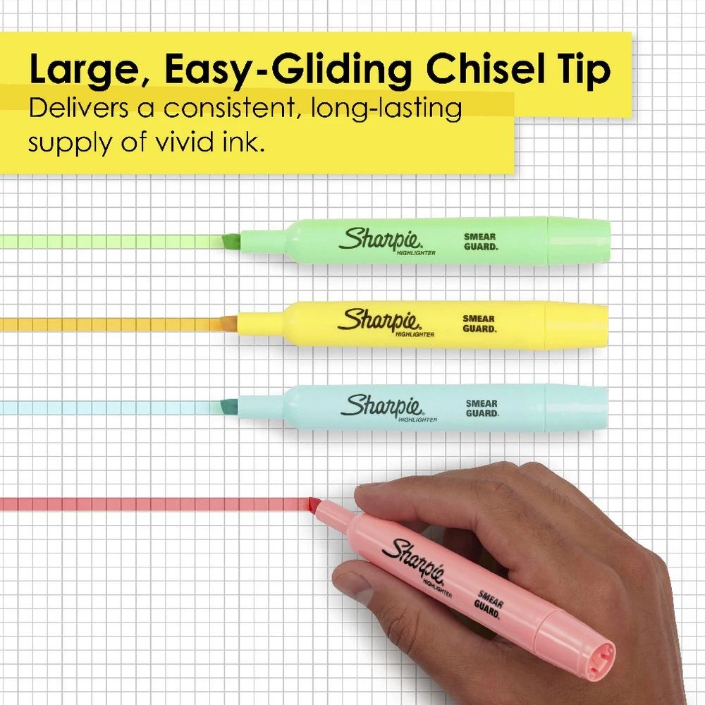 5 Sharpie Tank Highlighters 6 Pack Pastel, 5 of 10