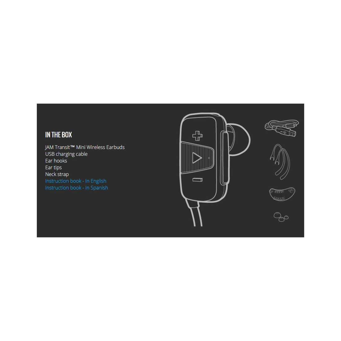 6 Jam Transit Mini Buds Wireless Earphones - Bluetooth Rechargeable - Secure Fit
 - black, 6 of 9