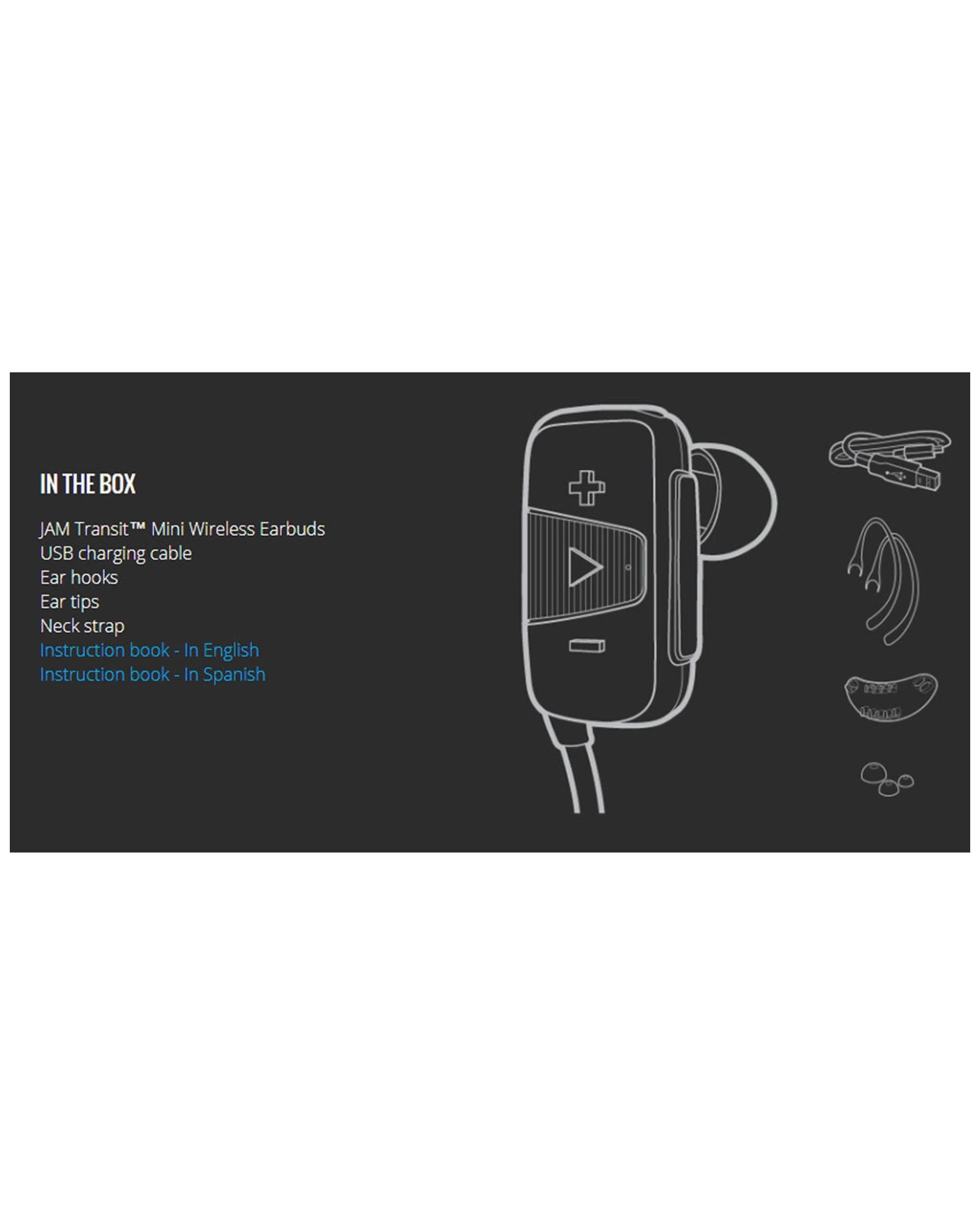 6 Jam Transit Mini Buds Wireless Earphones - Bluetooth Rechargeable - Secure Fit
 - black, 6 of 9