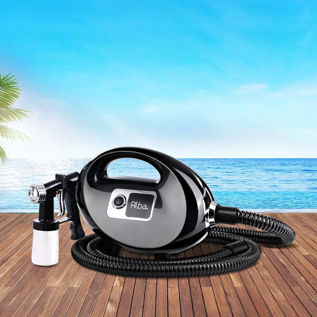 5 Alba Spray Tan Machine Kit HVLP Spray Gun Sunless fine mist Tanning Warm Air - Black, 5 of 5