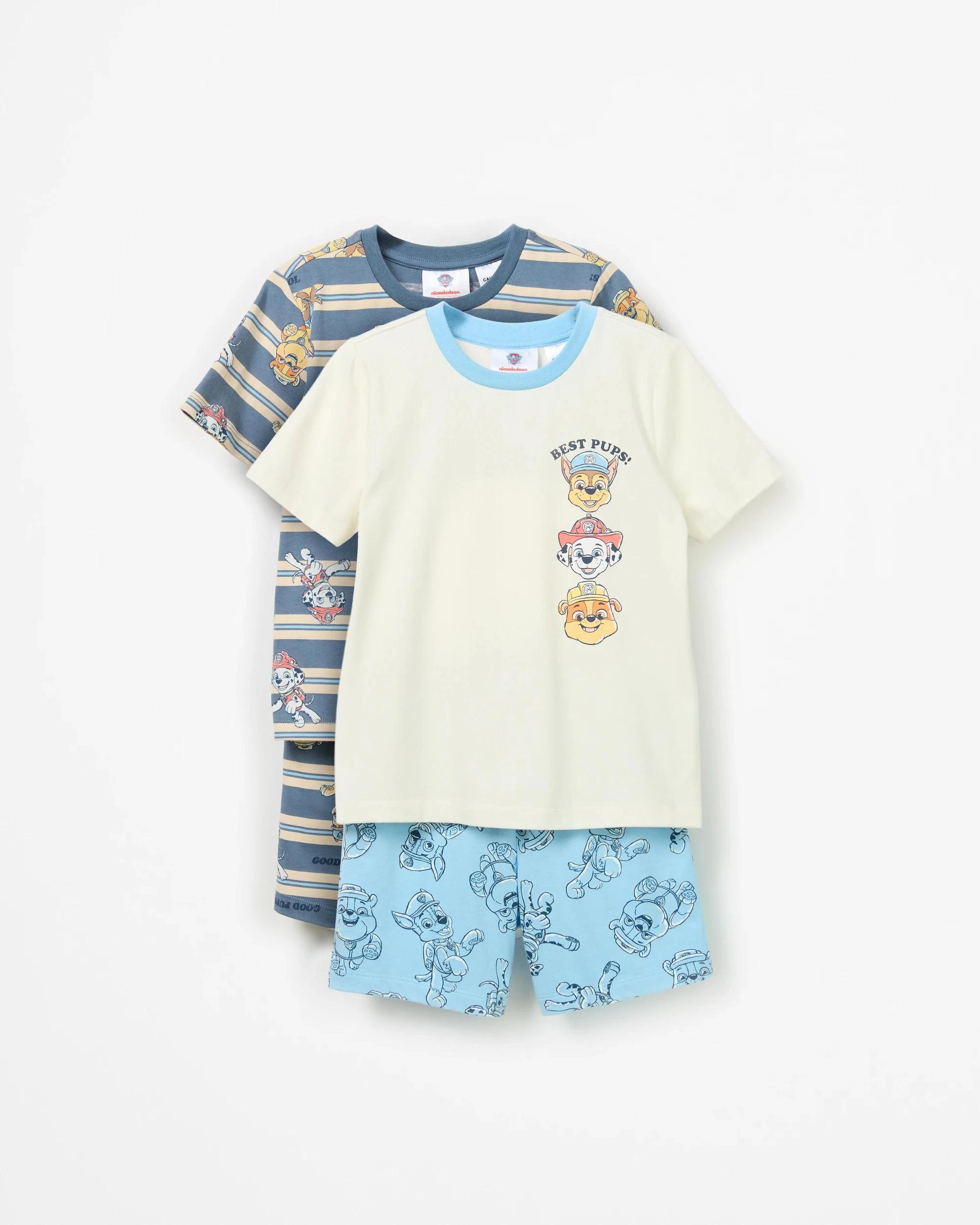 1 PAW Patrol Australian Cotton Younger Boys 2 Pack Short Pyjama Set MULTI, 1 of 4