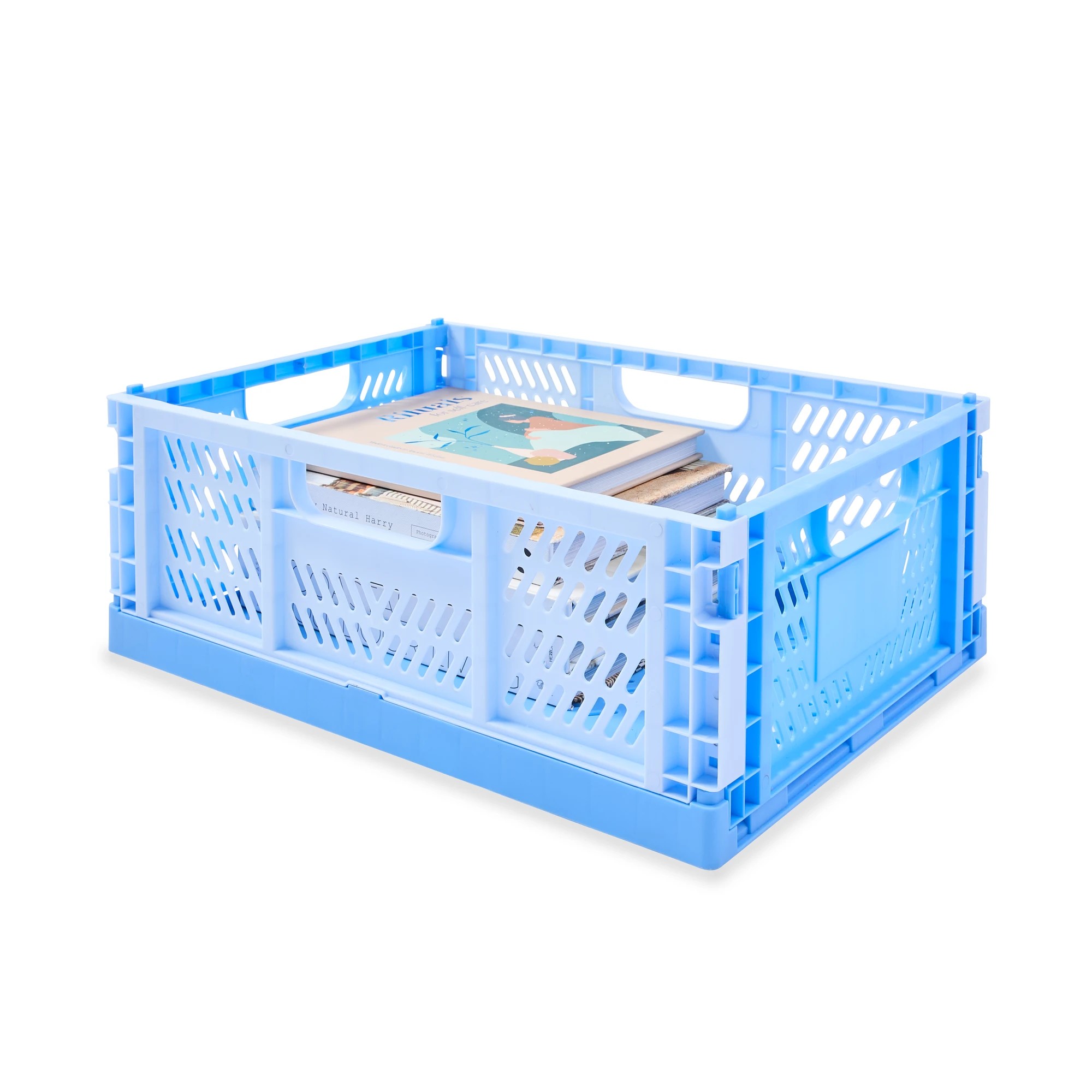 1 15L Collapsible Crate - Medium, Blue, 1 of 10