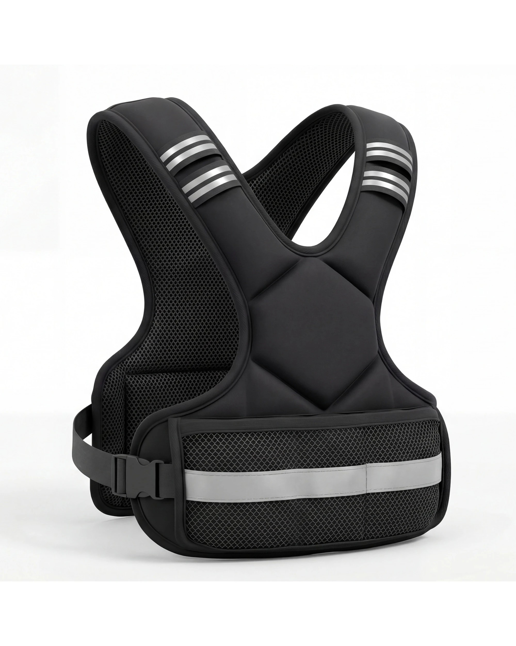 3 Advwin X Shape 5kg Weighted Vest - Black, 3 of 9