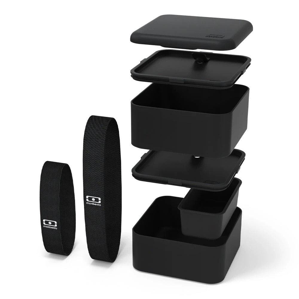 3 Monbento Mb Square Bento Box Onyx - Black - Black, 3 of 5