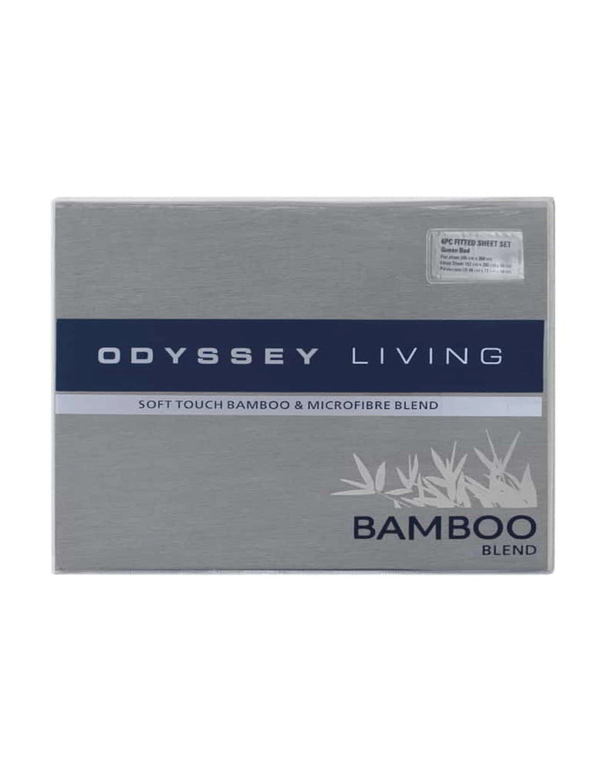 1 Odyysey Living Bamboo Blend Sheet Sets - Queen Bed - Grey, 1 of 2