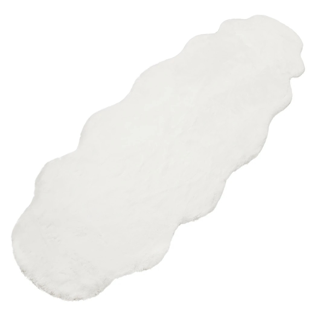 2 Marlow Ultra Soft Faux Fur Area Rug Cloud Shape, 2 of 8