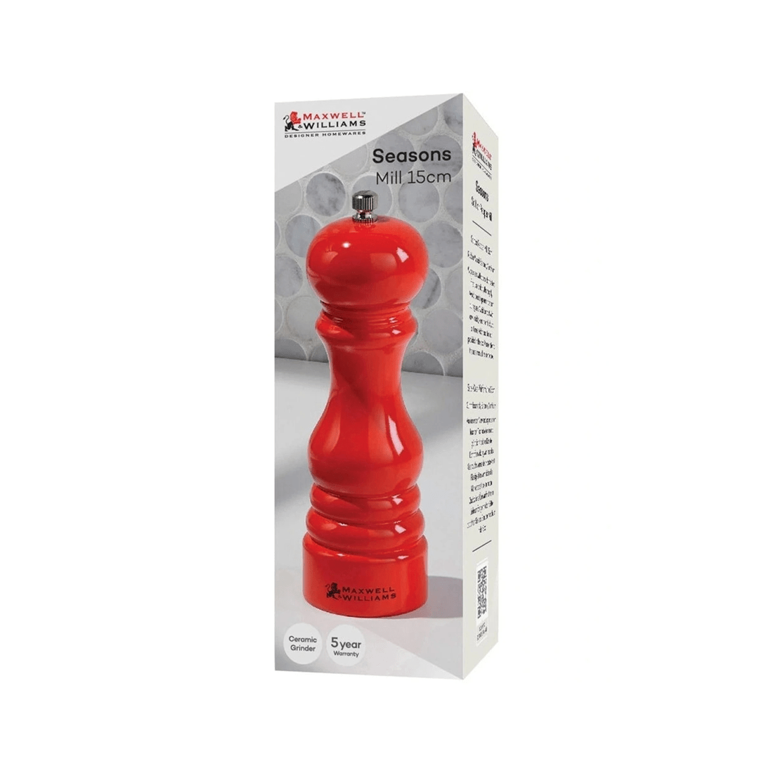 3 Maxwell & Williams Seasons Salt And Pepper Mill 15cm Gift Boxed For Dining
 - Red, 3 of 5