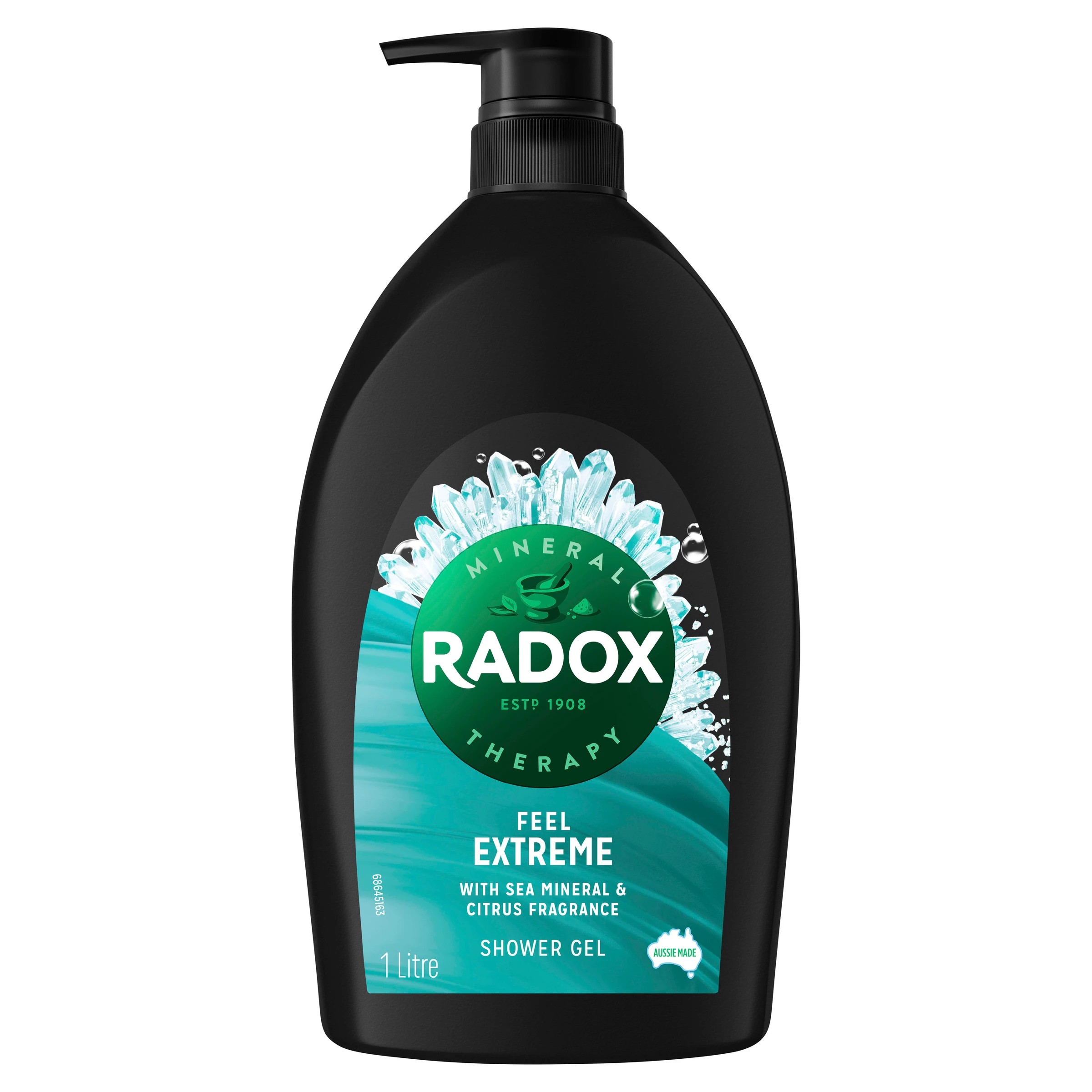 1 Radox Feel Extreme Shower Gel 1L - Sea Minerals and Citrus Fragrance, 1 of 6