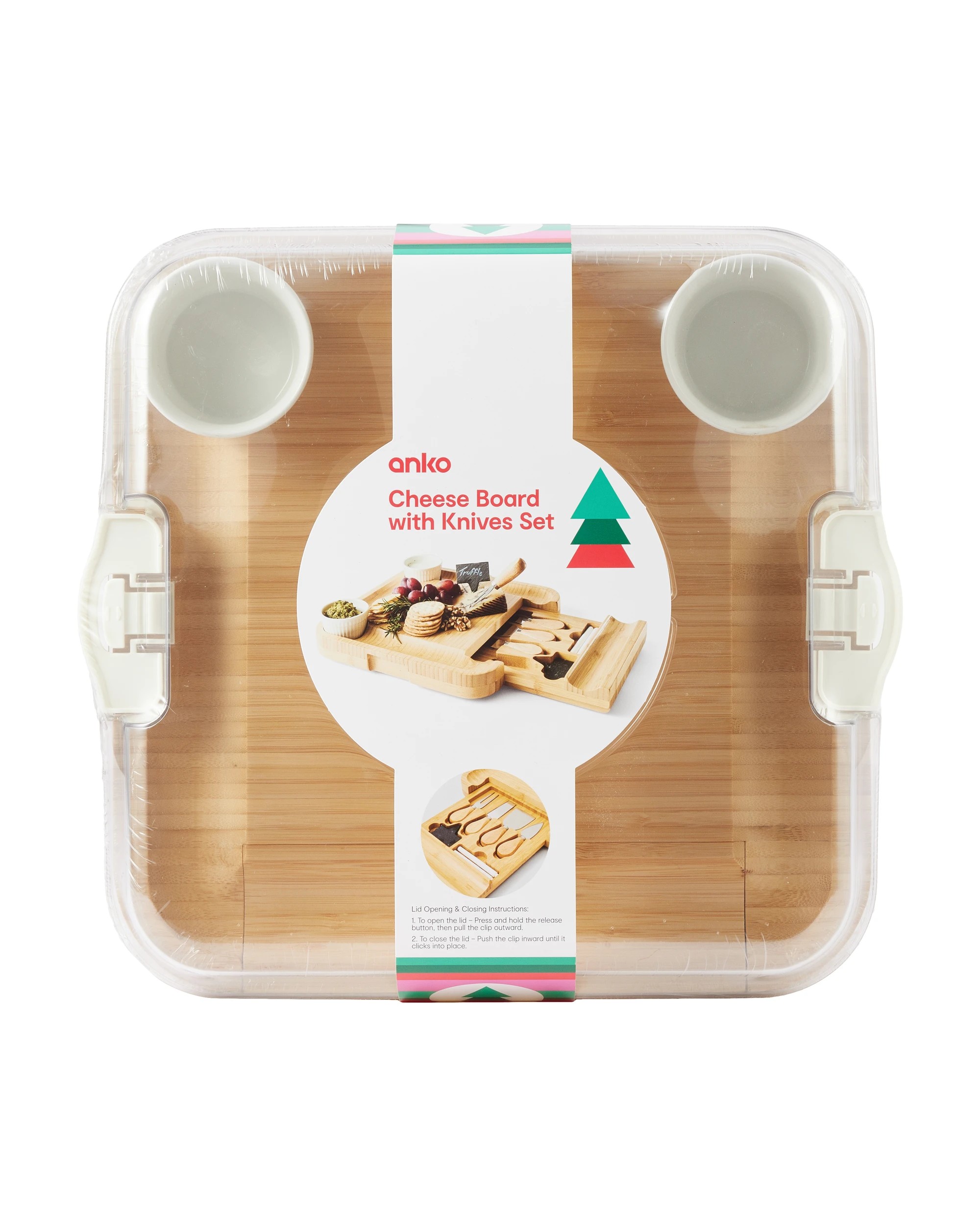 10 Cheese Board with Knives Set and Carry Handle, 10 of 10
