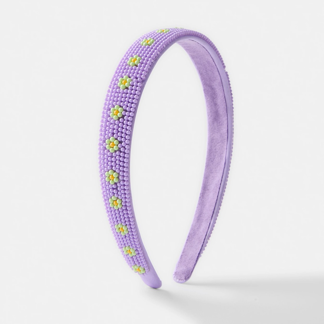 1 Flower Beaded Headband - Purple, 1 of 4