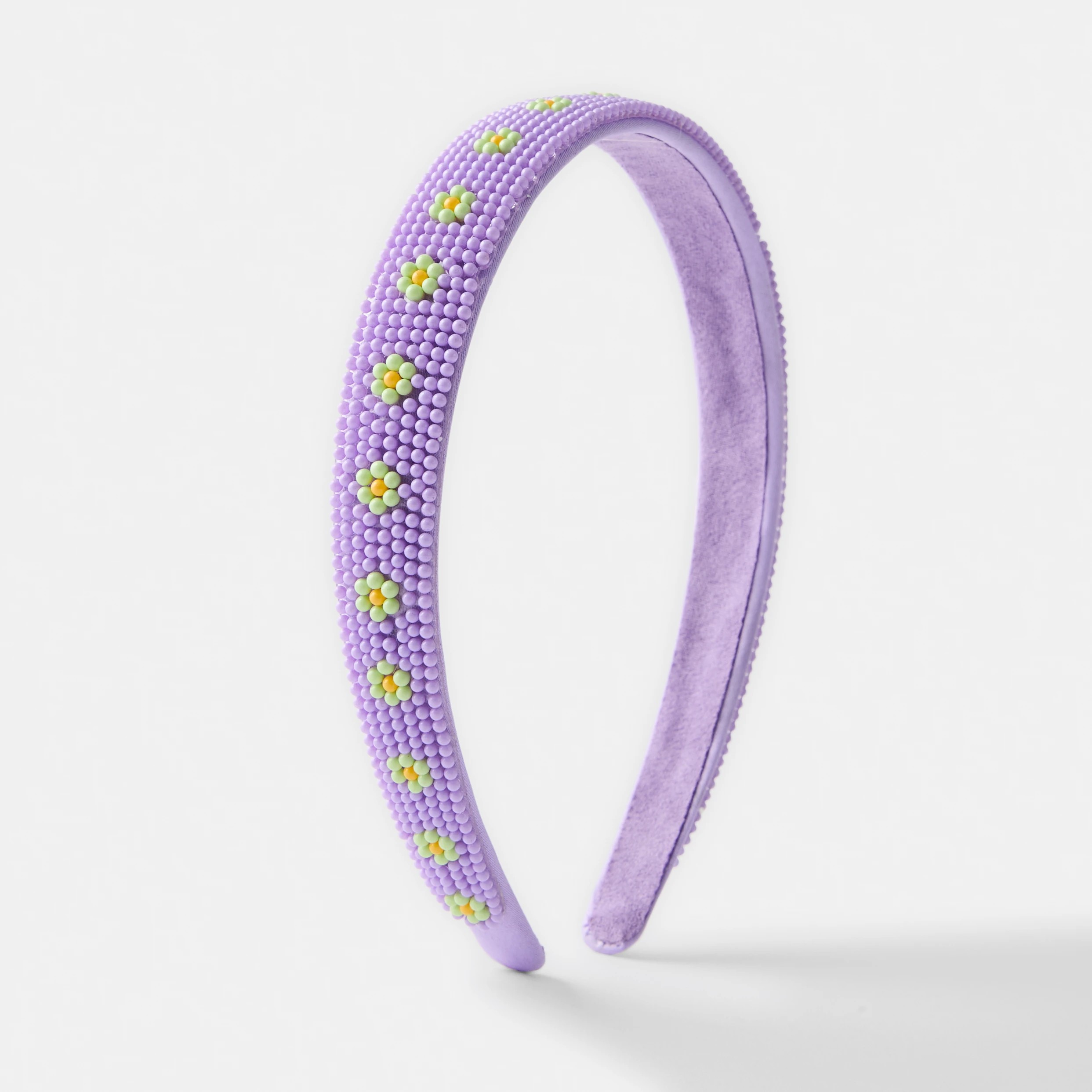 1 Flower Beaded Headband - Purple, 1 of 4