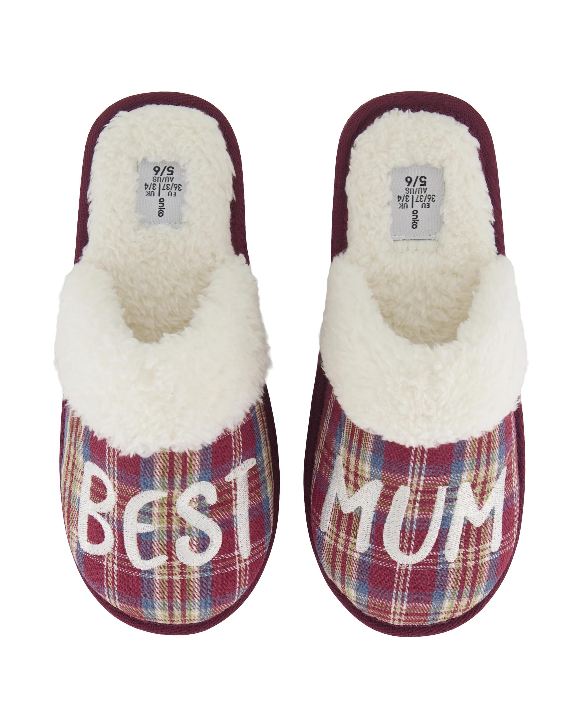 2 Best Mum Slipper Scuffs Syrah Red, 2 of 3