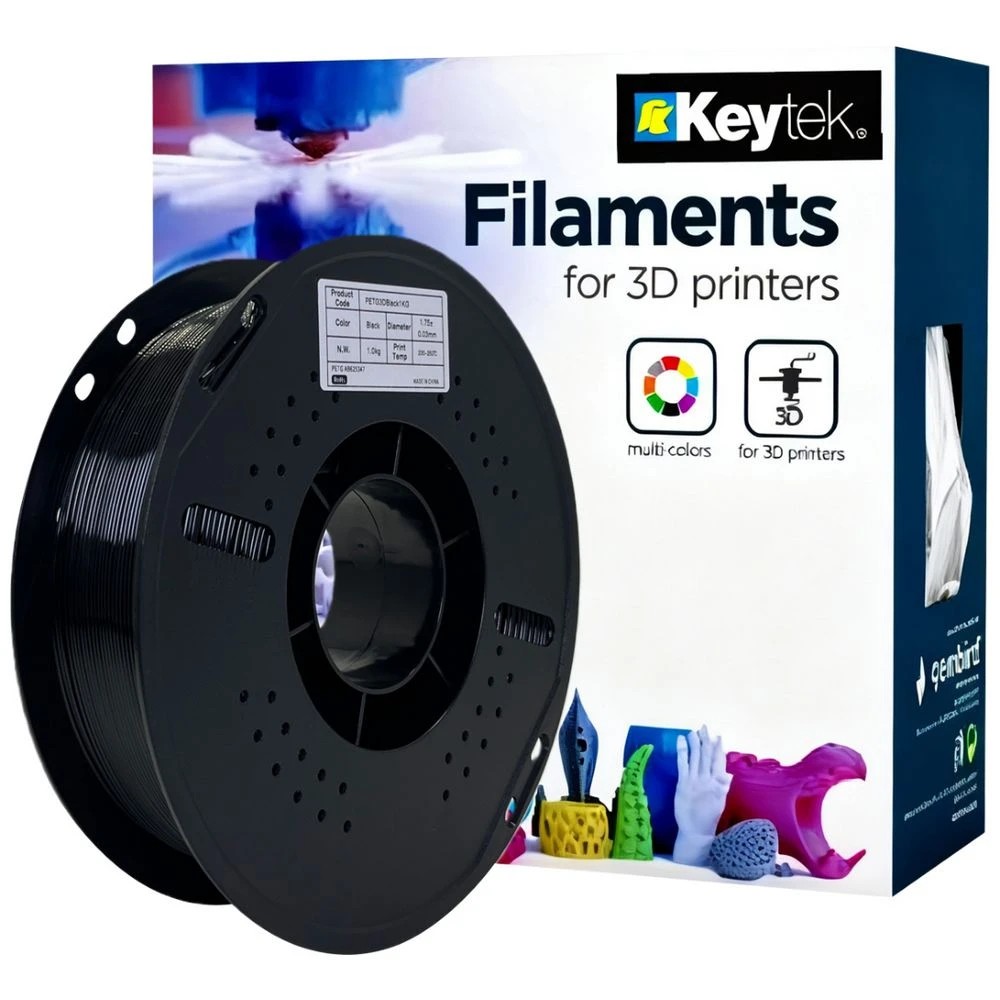 1 Keytek PETG 3D Filament Black, 1 of 1