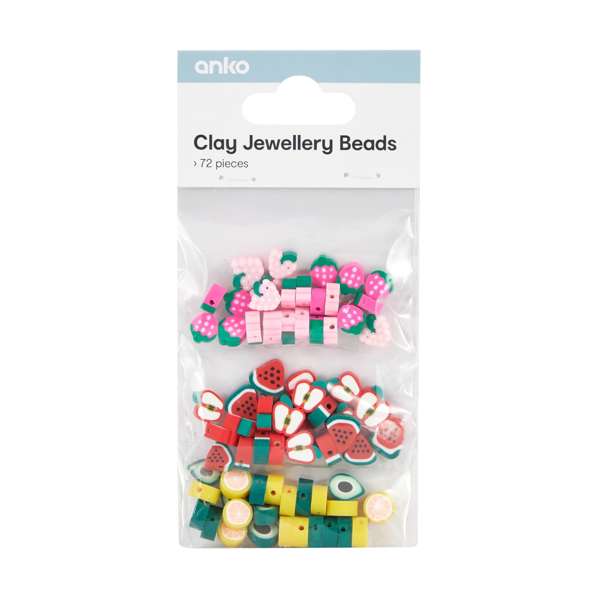 1 72 Piece Clay Jewellery Beads - Fruit, 1 of 3