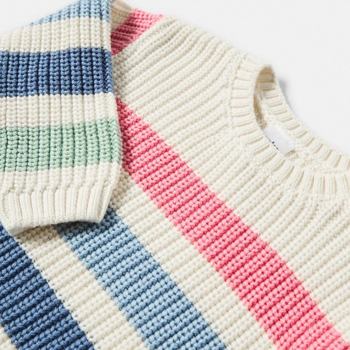 3 Stripe Rib Knit Top Pnk Stripe, 3 of 3