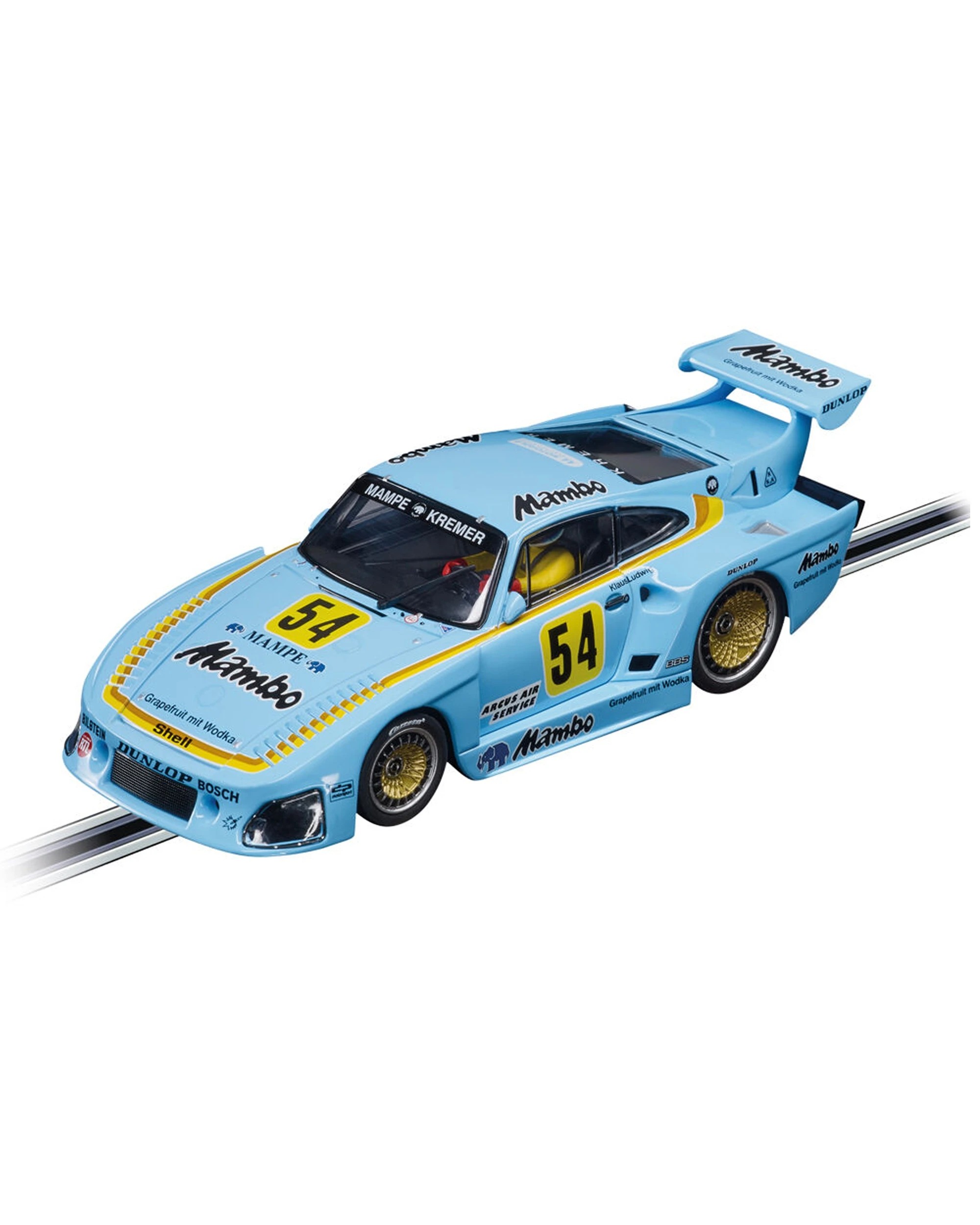 1 Carrera Porsche Kremer 935 K3 No. 54 Slot Car Light Up 1.32 Digital Compatible - Blue, 1 of 3