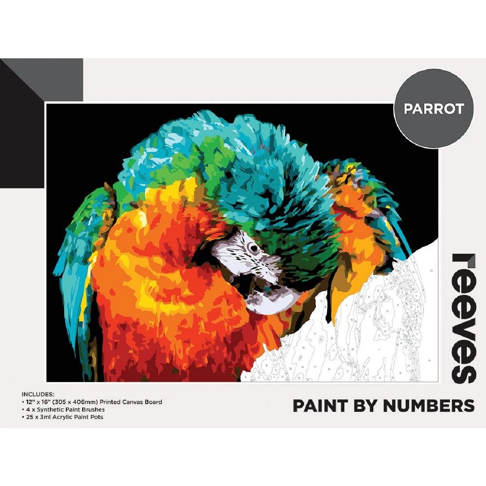 1 Reeves Paint By Numbers Set 12x16" Parrot, 1 of 1