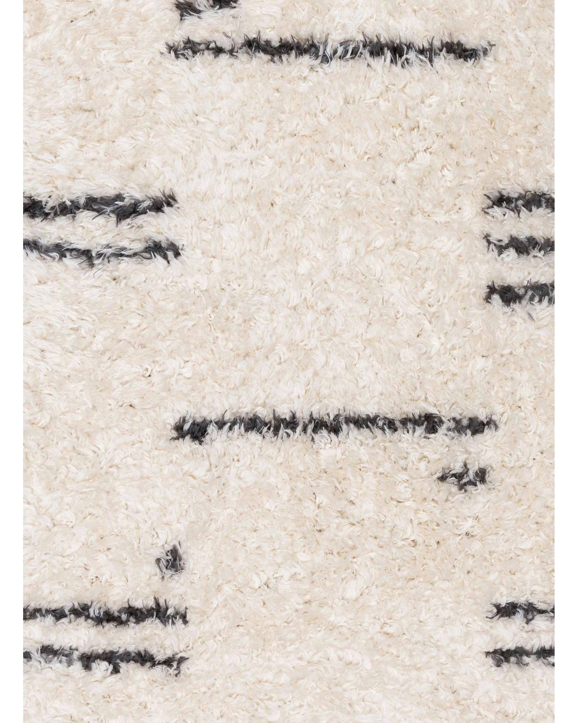 7 Loopsie Bao Striped Shag Rug-370cm x 280cm - White, 7 of 8
