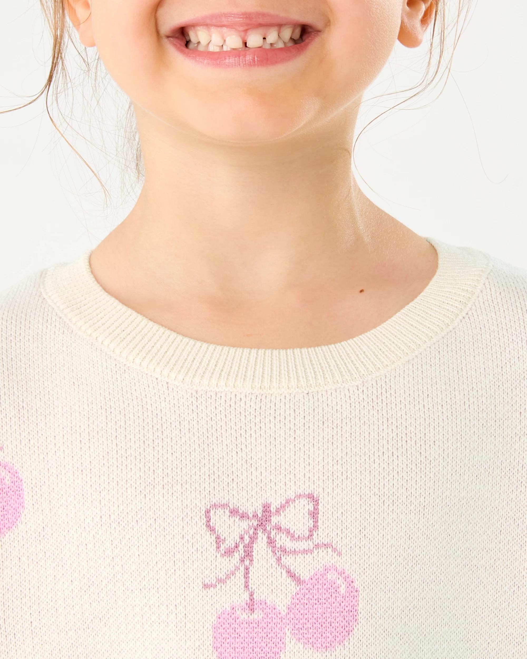 4 Jacquard Knit Jumper Bge Cherry, 4 of 8