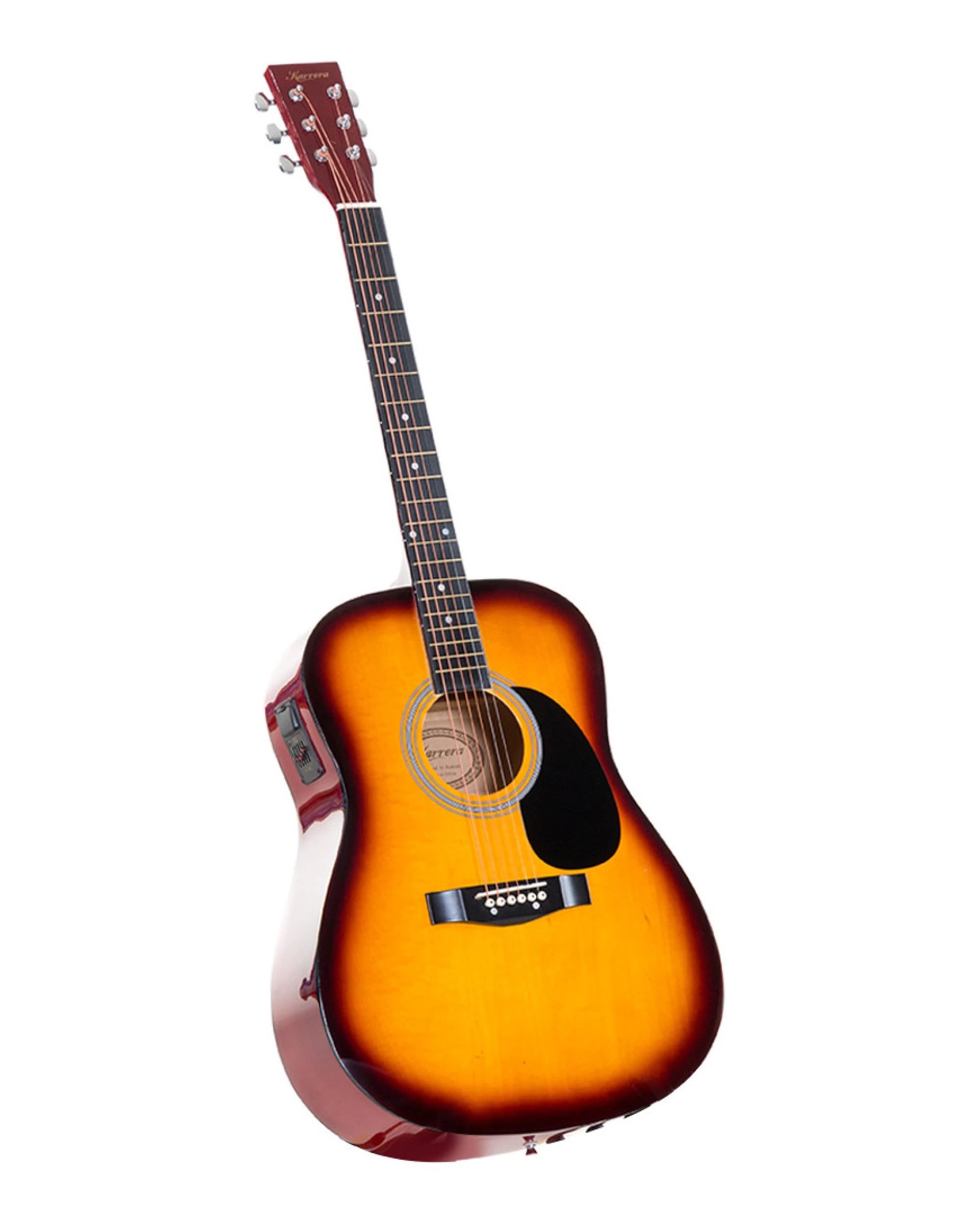 1 Karrera 41in Acoustic Guitar with EQ Band in Sunburst, 1 of 6