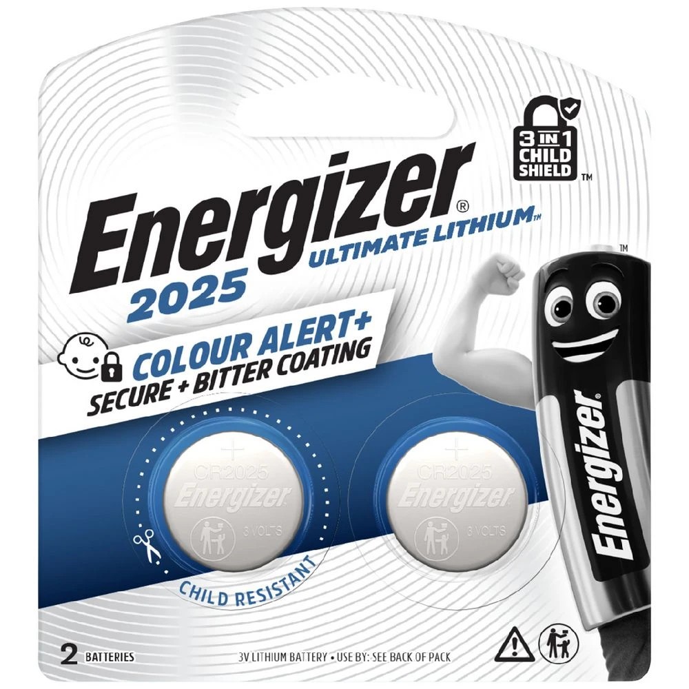 1 Energizer 2025 Ultimate Lithium Coin Battery 2 Pack, 1 of 8