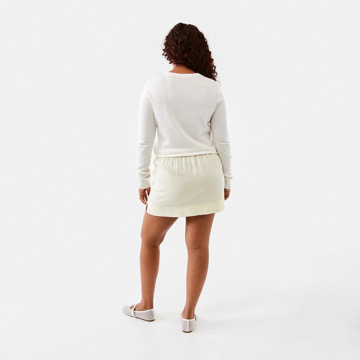4 Lightweight Crew Neck Cardigan WHITE, 4 of 7