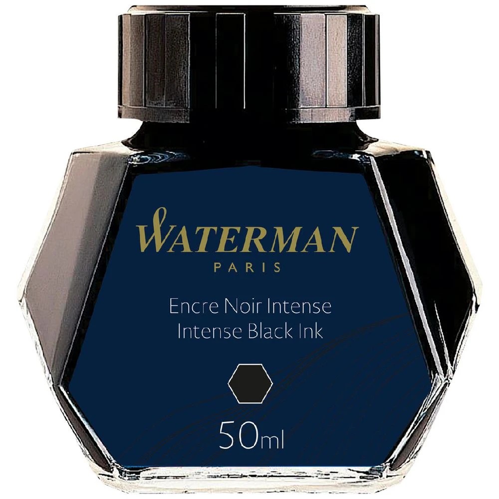 1 Waterman Bottled Ink Intense Black 50 mL, 1 of 4