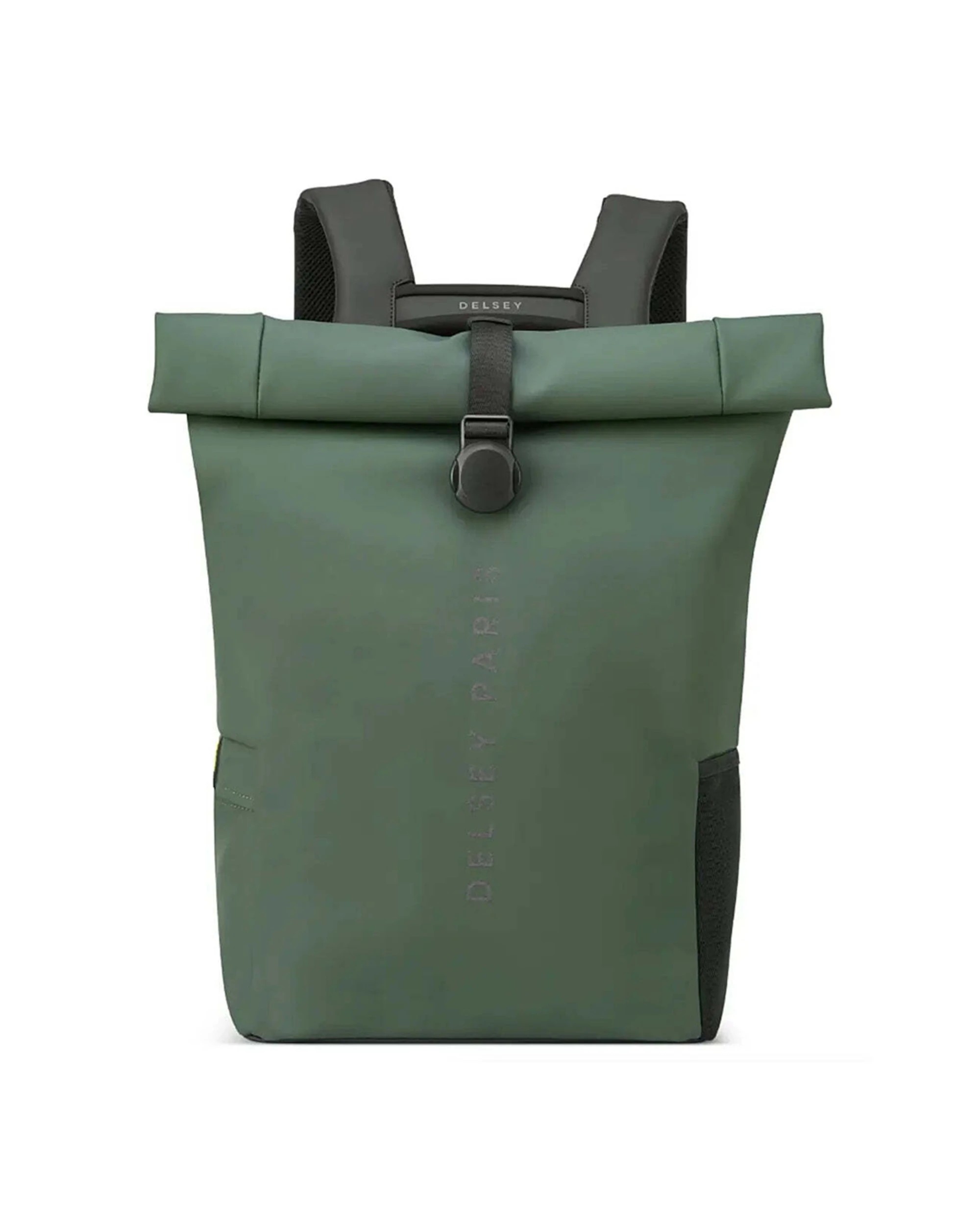 1 Delsey Turenne Soft Rolltop 15in Laptop Backpack RFID Data Protection Rollup - Green, 1 of 5