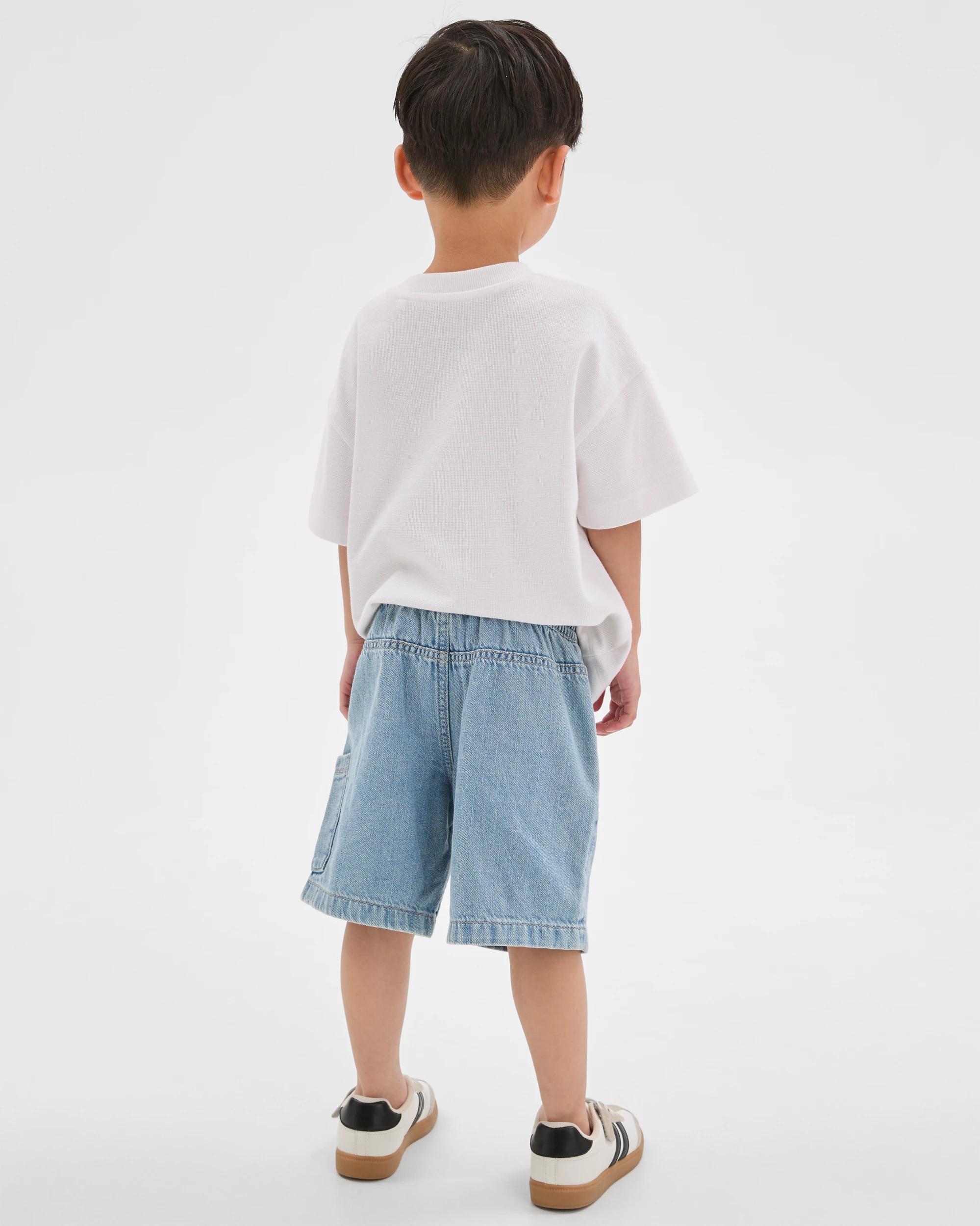 4 Target Kids Pull On Denim Volley Shorts LIGHT WASH, 4 of 6