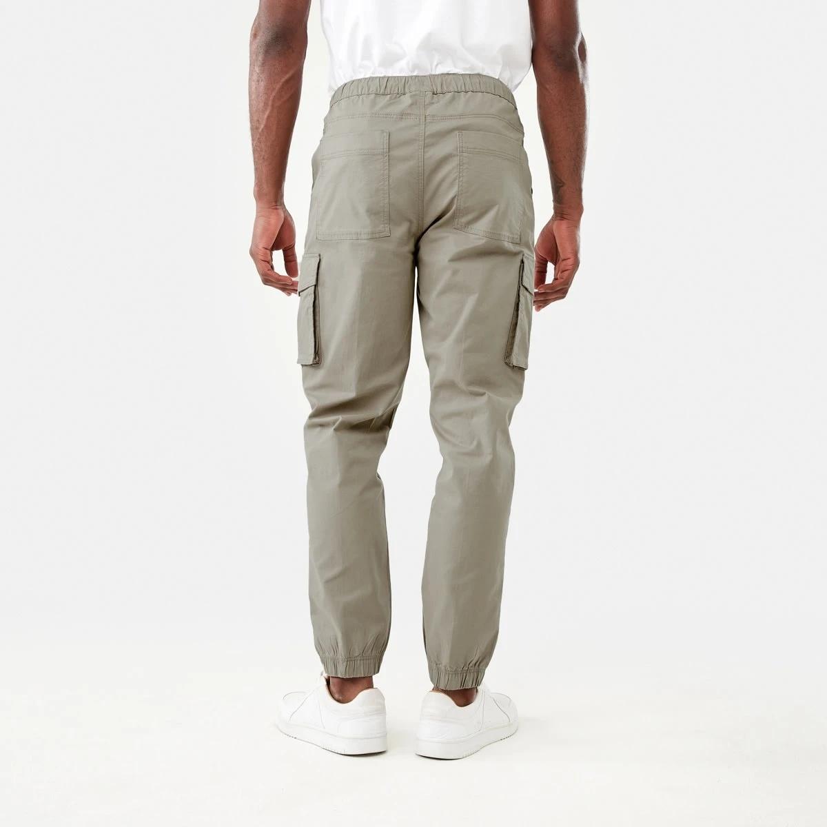 3 Elastic Waist and Cuffed Cargo Pants ALUMINIUM, 3 of 7