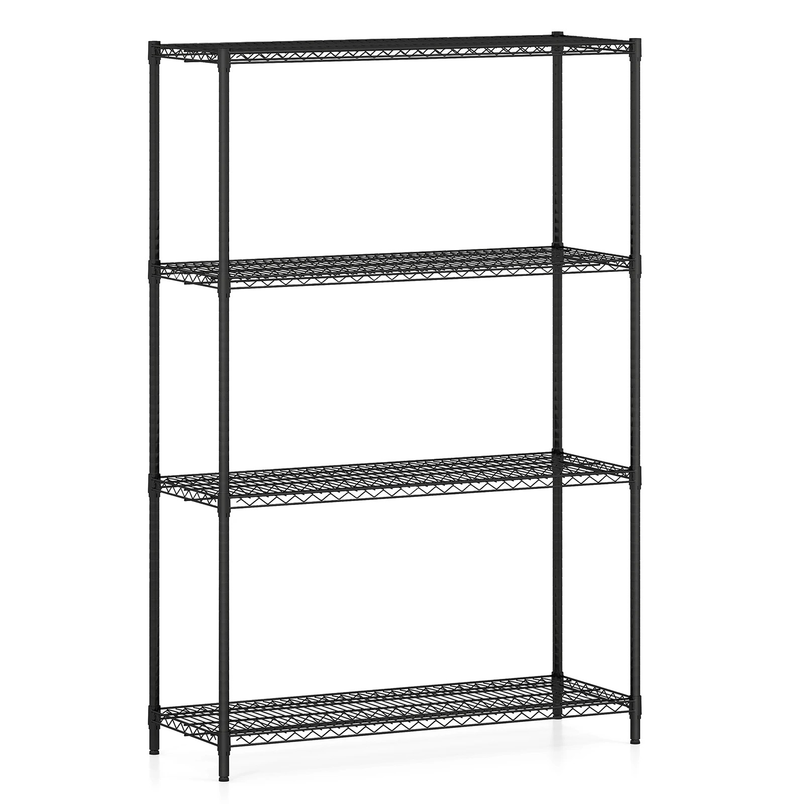1 Costway 4-Tier Wire Shelving Unit Adjustable Heavy-Duty Metal Storage Shelves, 1 of 5