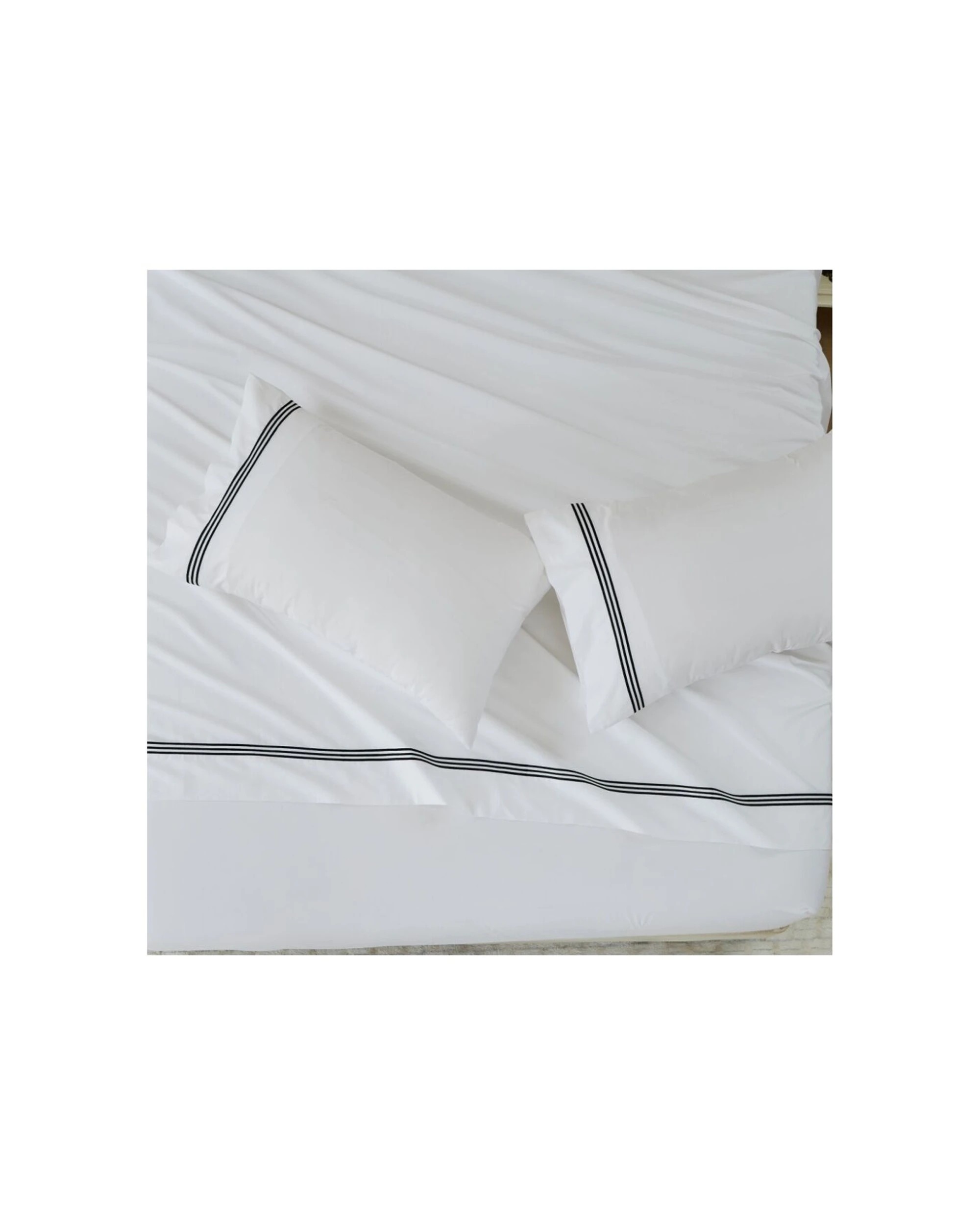 8 Grosvenor House 500TC Egyptian Cotton Hotel Embroidered Bed Bedding Sheet Set - Queen Bed - White, 8 of 8