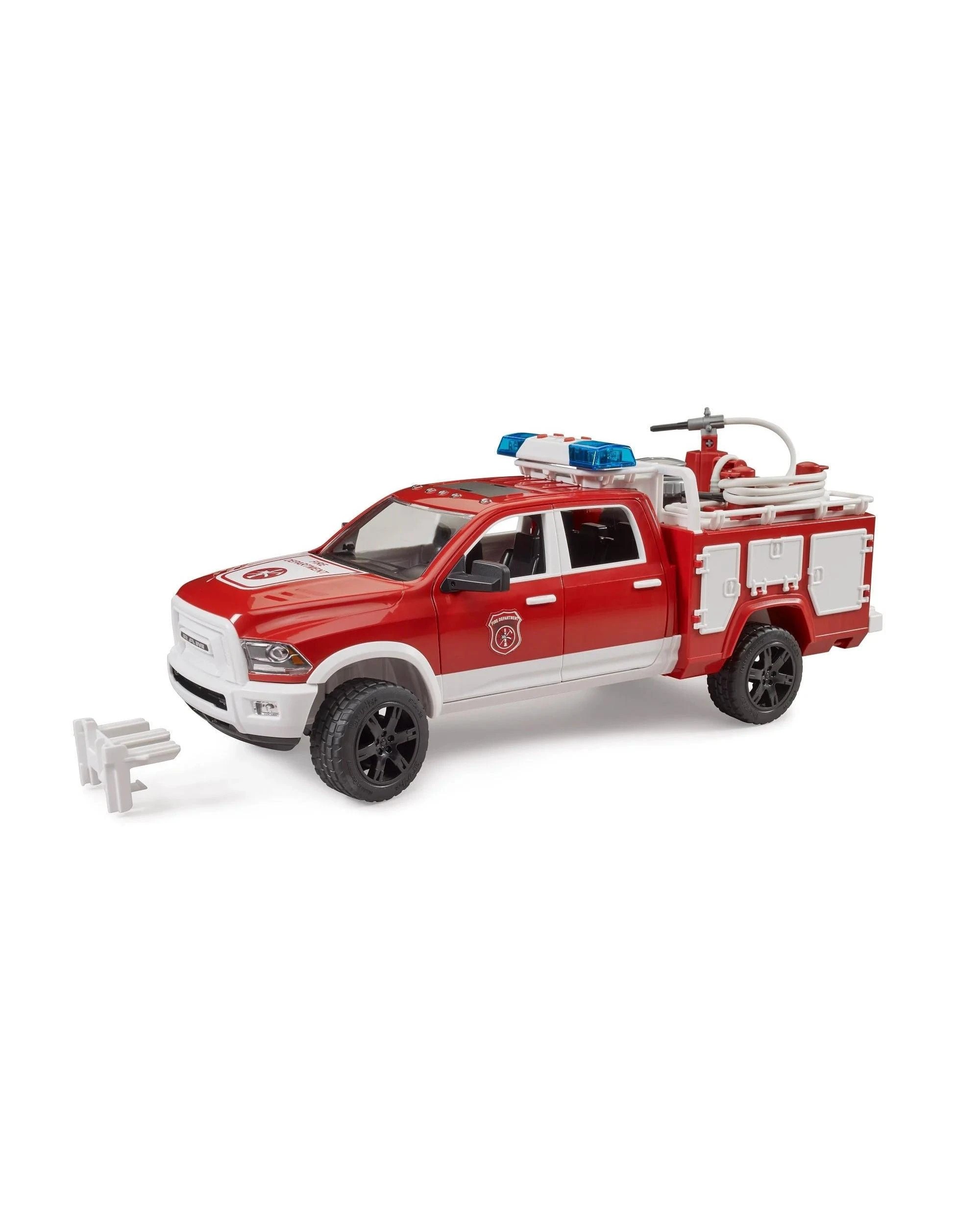 3 Bruder Emergency RAM 2500 Fire Engine Truck with Light and Sound Module - Red, 3 of 9