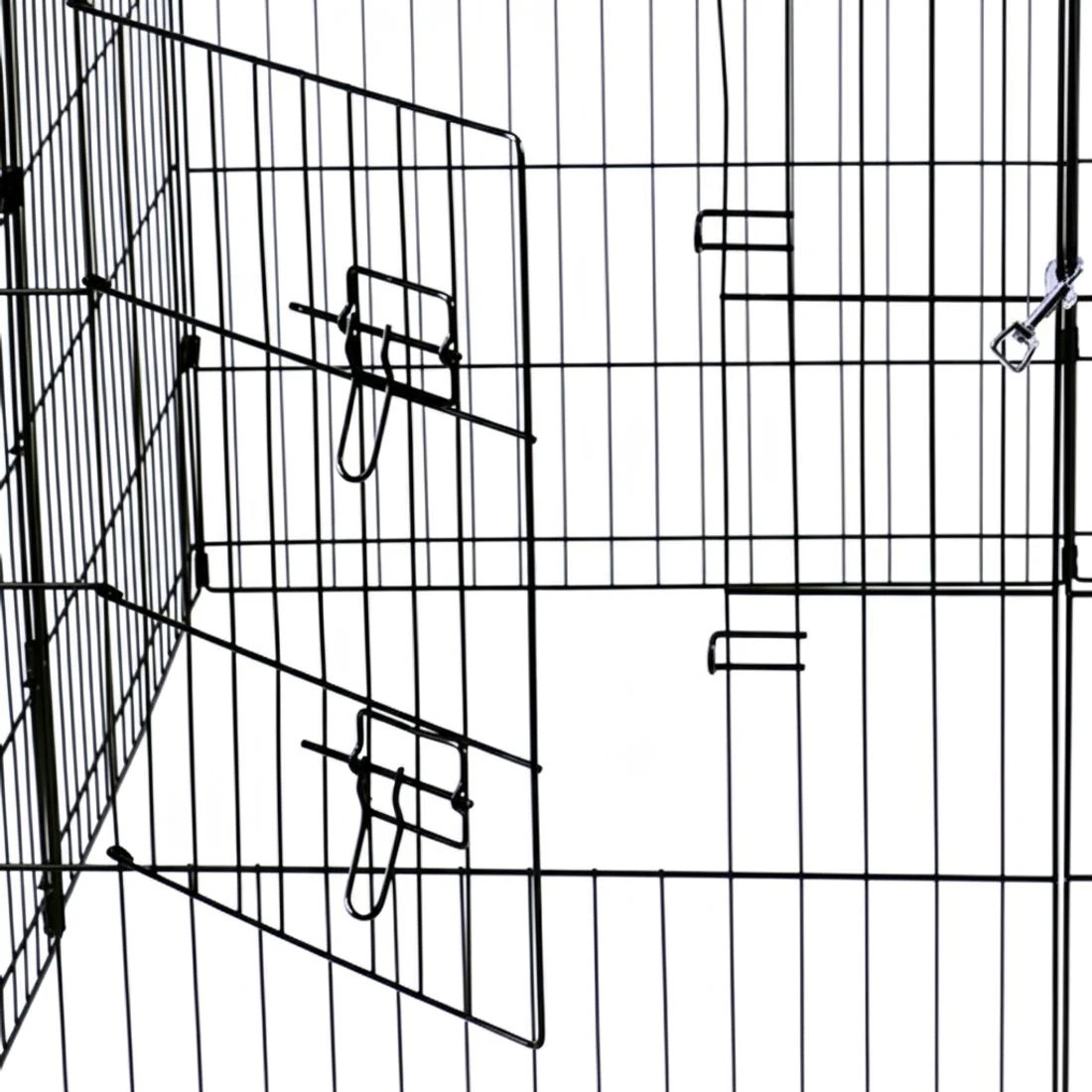 7 i.Pet 36" 8 Panel Dog Playpen Pet Fence Exercise Cage Enclosure Play Pen - Black, 7 of 7