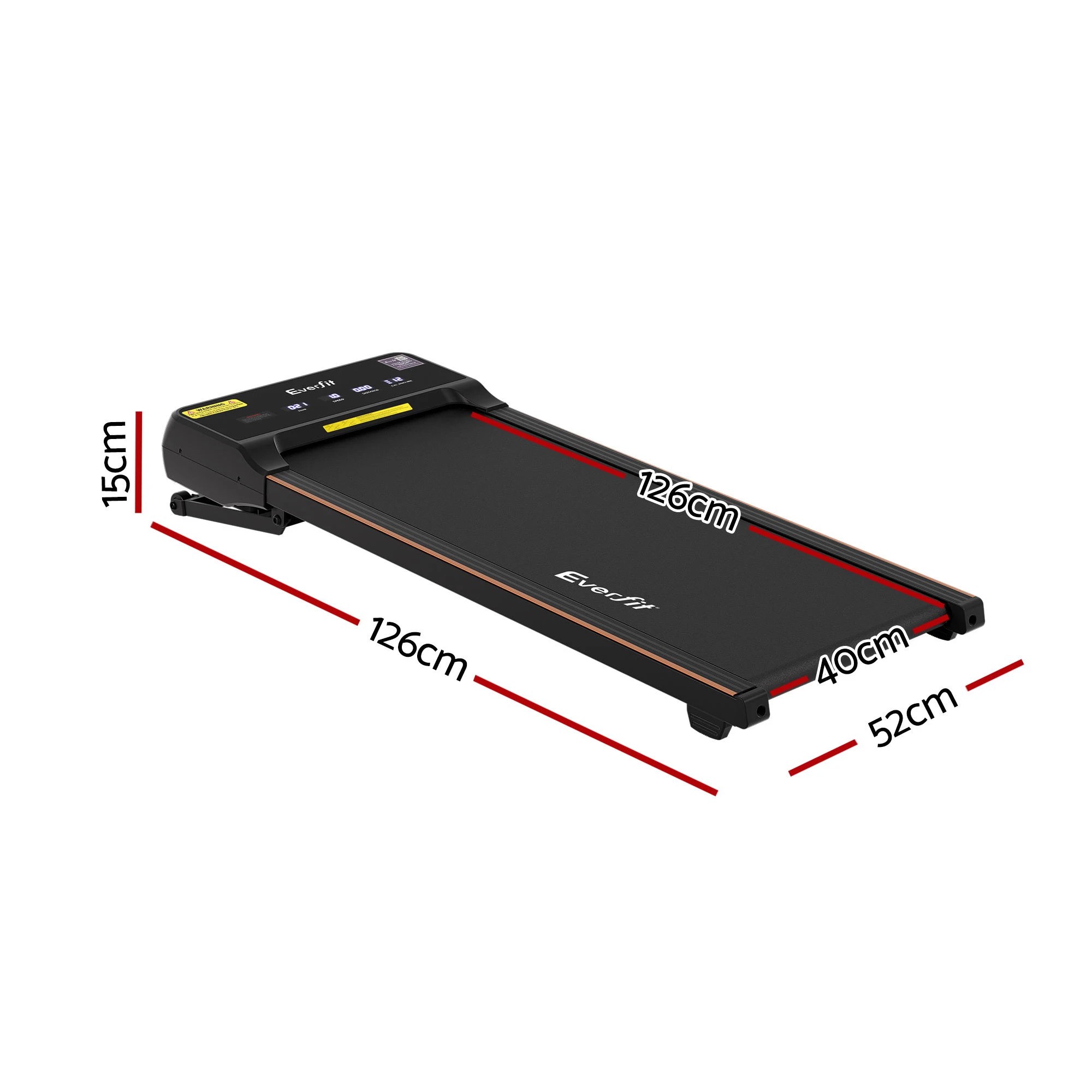 2 Everfit 2 in 1 Walking Pad Treadmill Foldable for Home Gym 40cm Wide Belt 12 Programs with App, 2 of 3