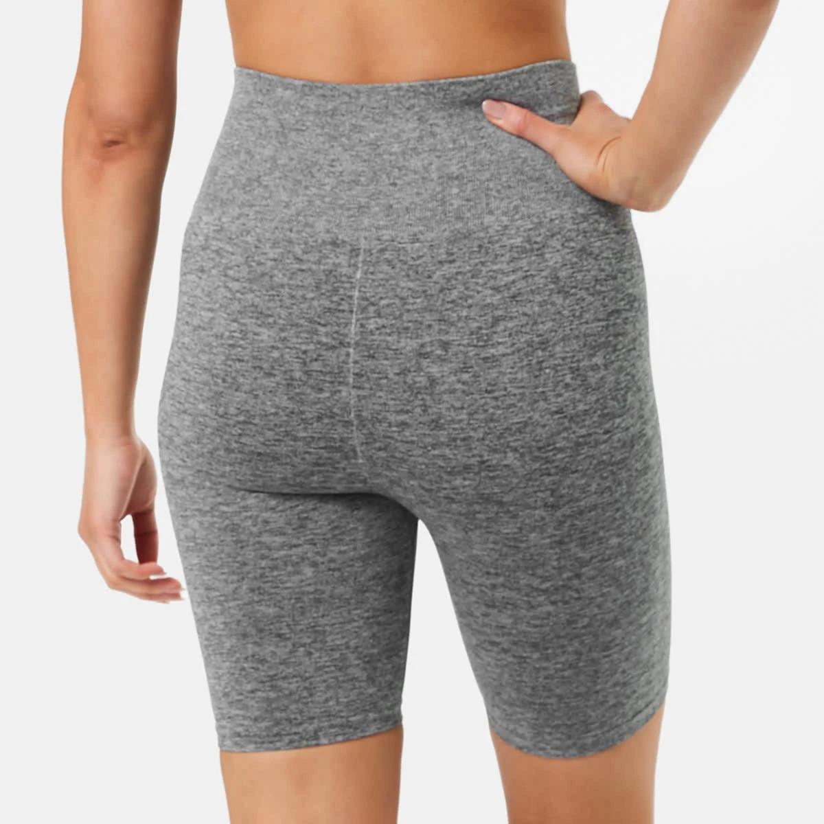 3 Active Womens Seamfree Bike Shorts Grey Marle, 3 of 6