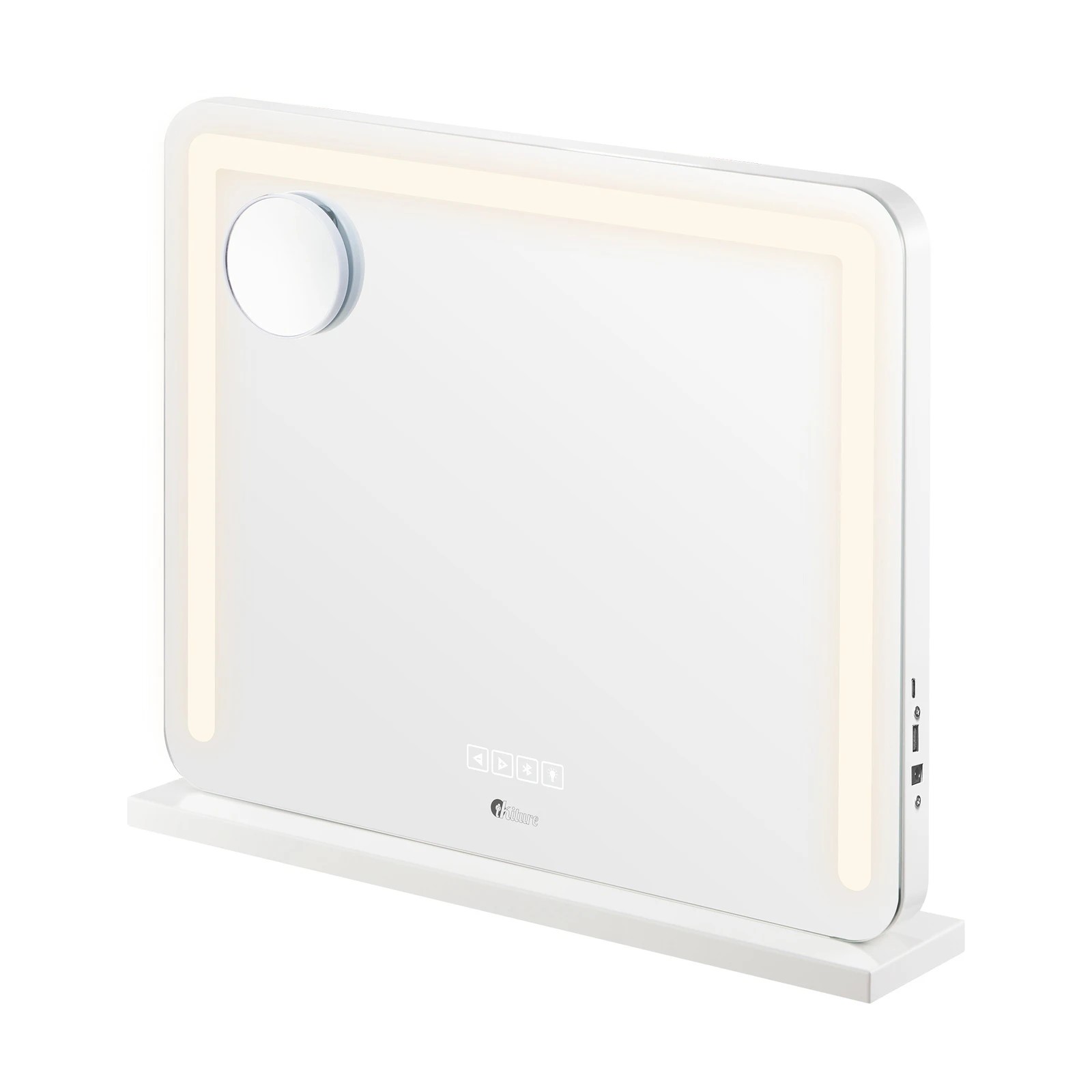 7 Oikiture Bluetooth Hollywood Led Makeup Mirror 60x52cm Vanity Wall Mirrors
 - White, 7 of 7