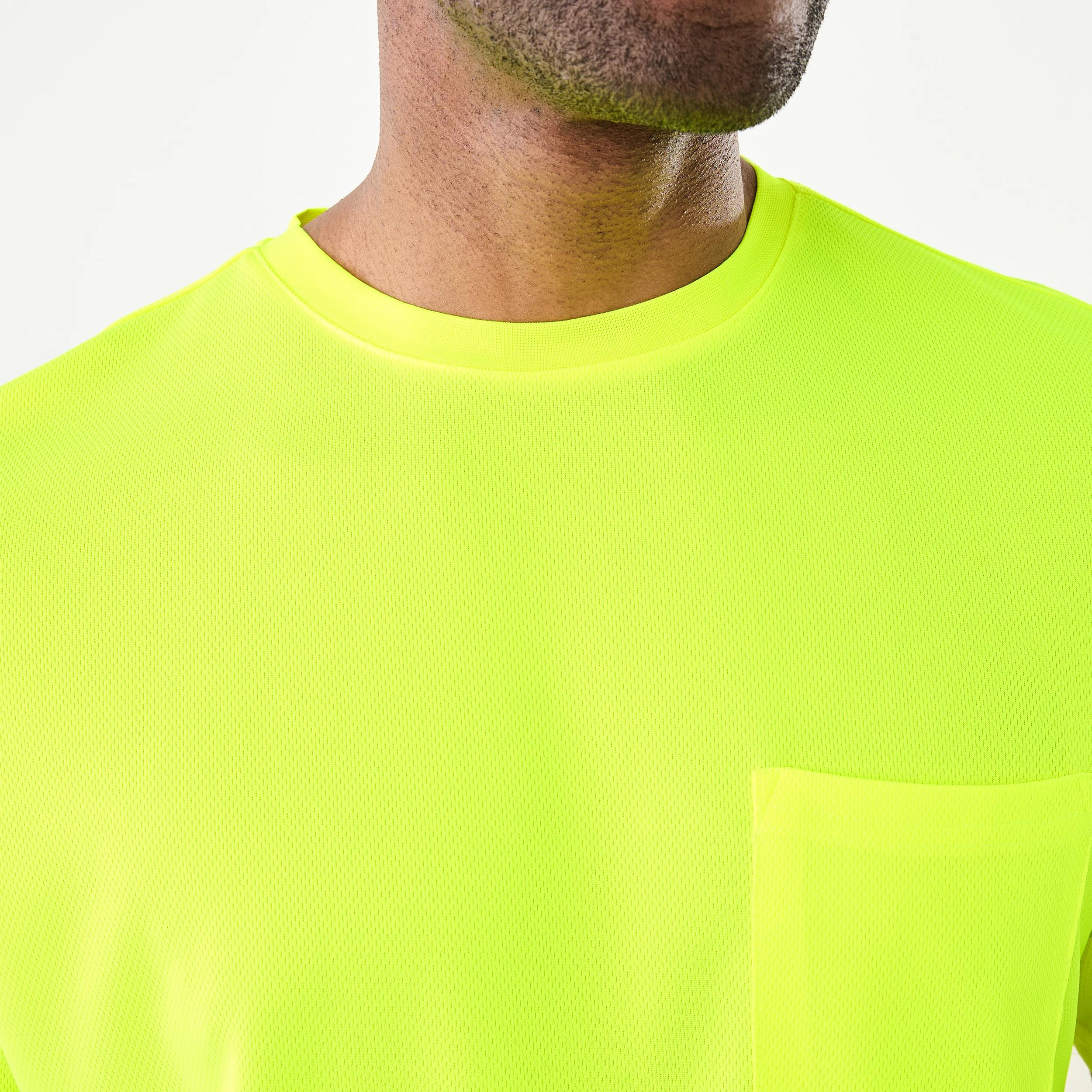5 Workwear Short Sleeve Cool T-Shirt FLURO YELLOW, 5 of 7