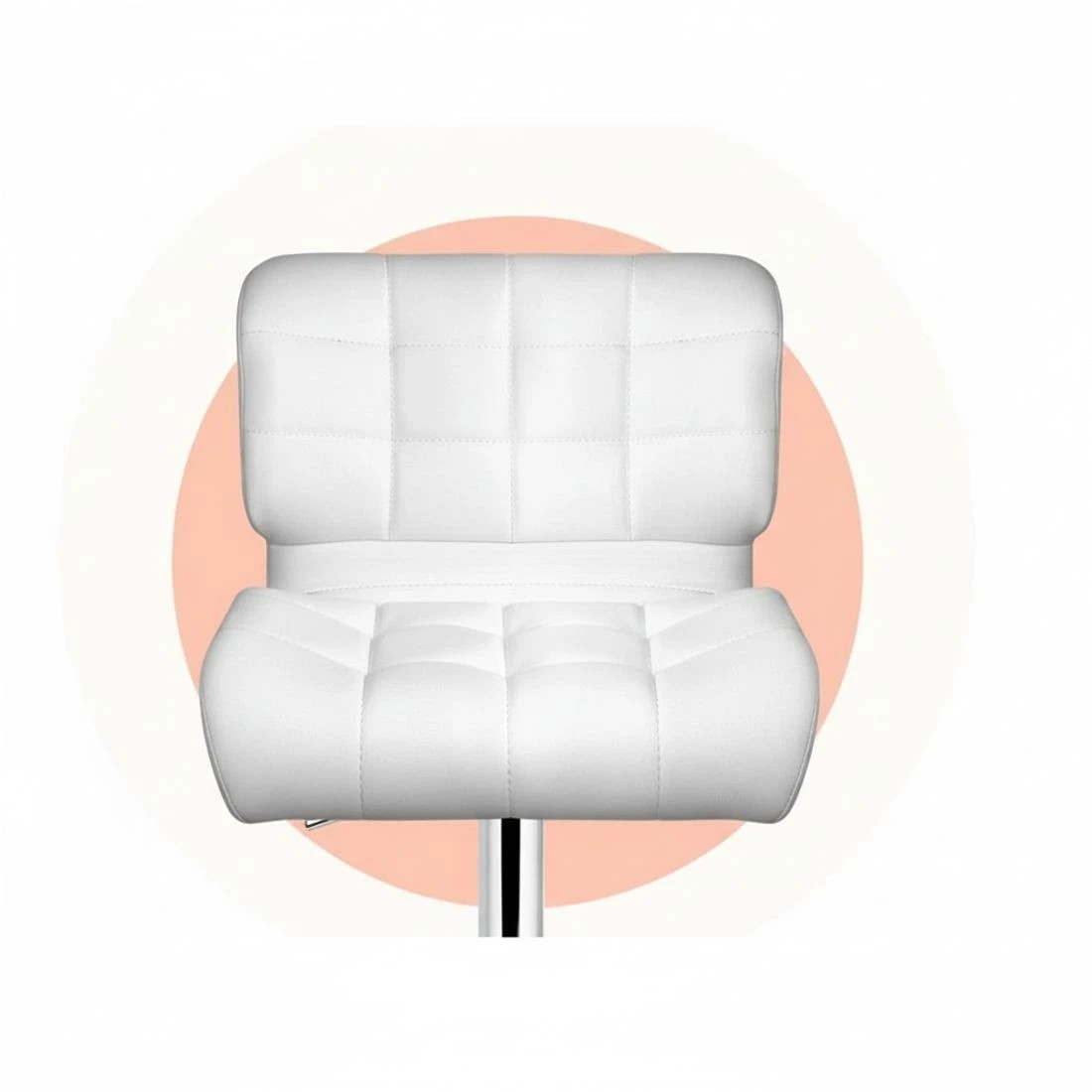 5 Artiss 4x Bar Stools Gas Lift Leather Padded - White, 5 of 6