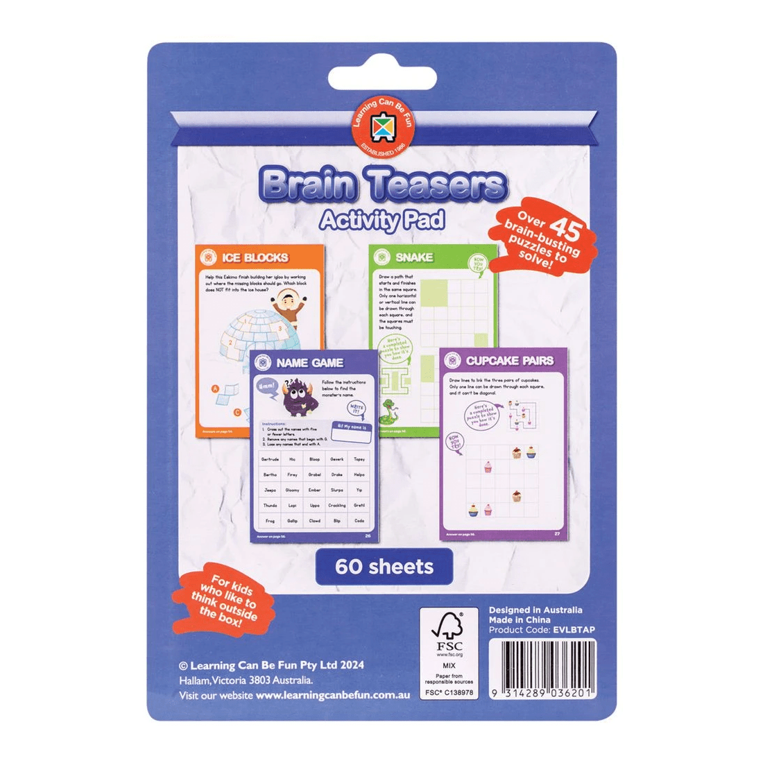 2 Learning Can Be Fun Brainteasers Activity Pad, 2 of 5