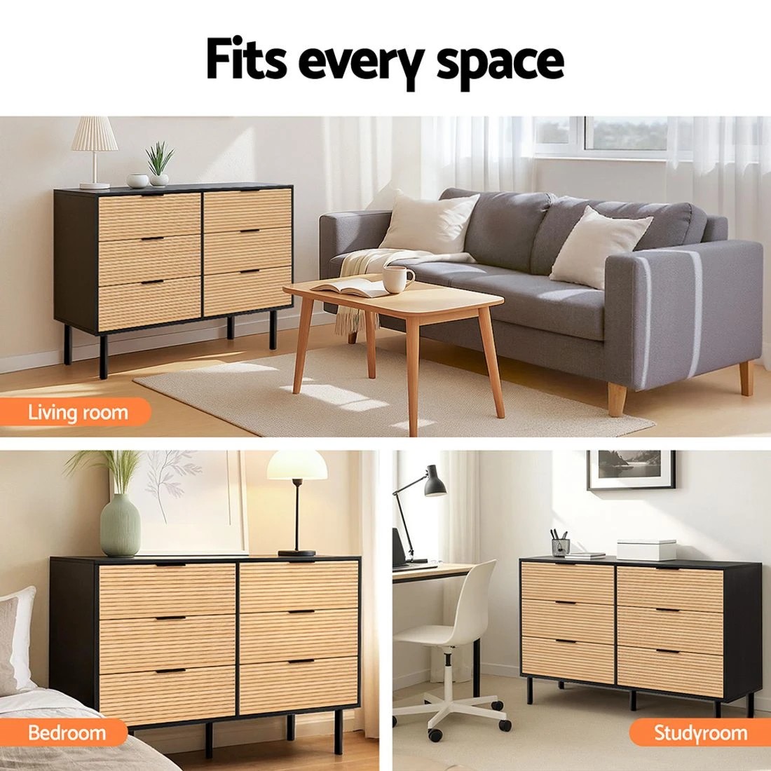 7 Artiss 6 Chest of Drawers Dresser Table & - Multi, 7 of 7
