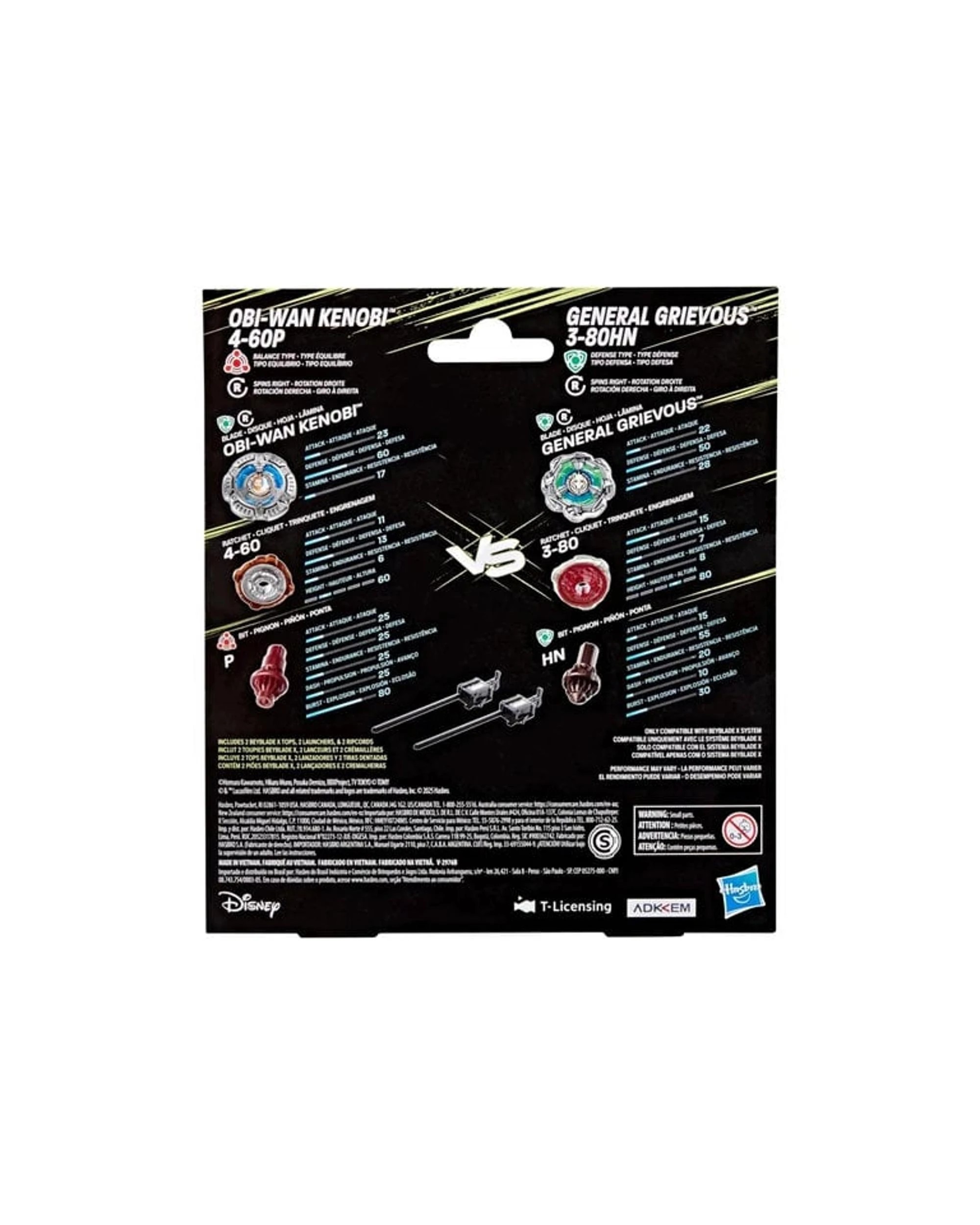 5 Beyblade X Star Wars Collab Obi-Wan Kenobi 4-60p Vs General Grievous 3-80HN, 5 of 5