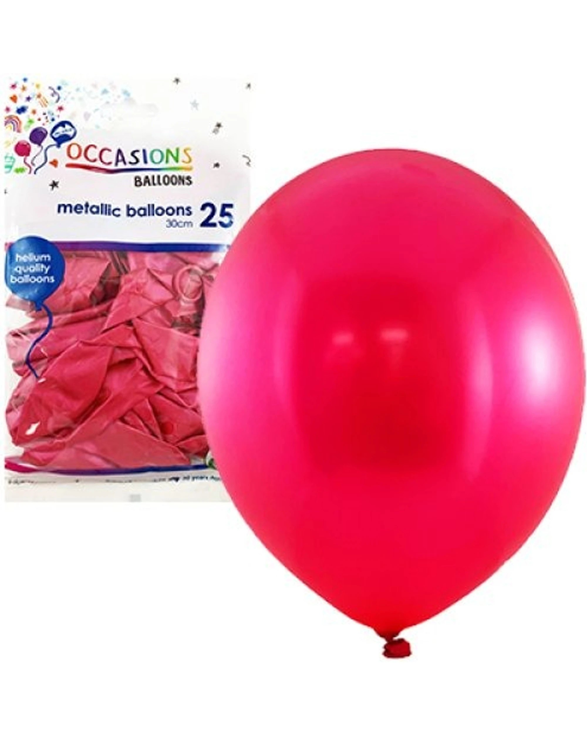 1 Alpen 25pc Latex Balloons Party Decorations 30cm Fuchsia - Pink, 1 of 1