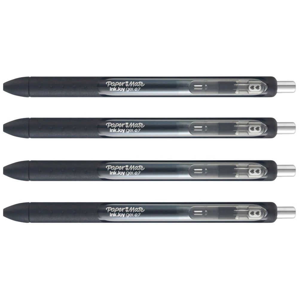 3 Paper Mate InkJoy Gel Pens 0.7mm Black 4 Pack, 3 of 8