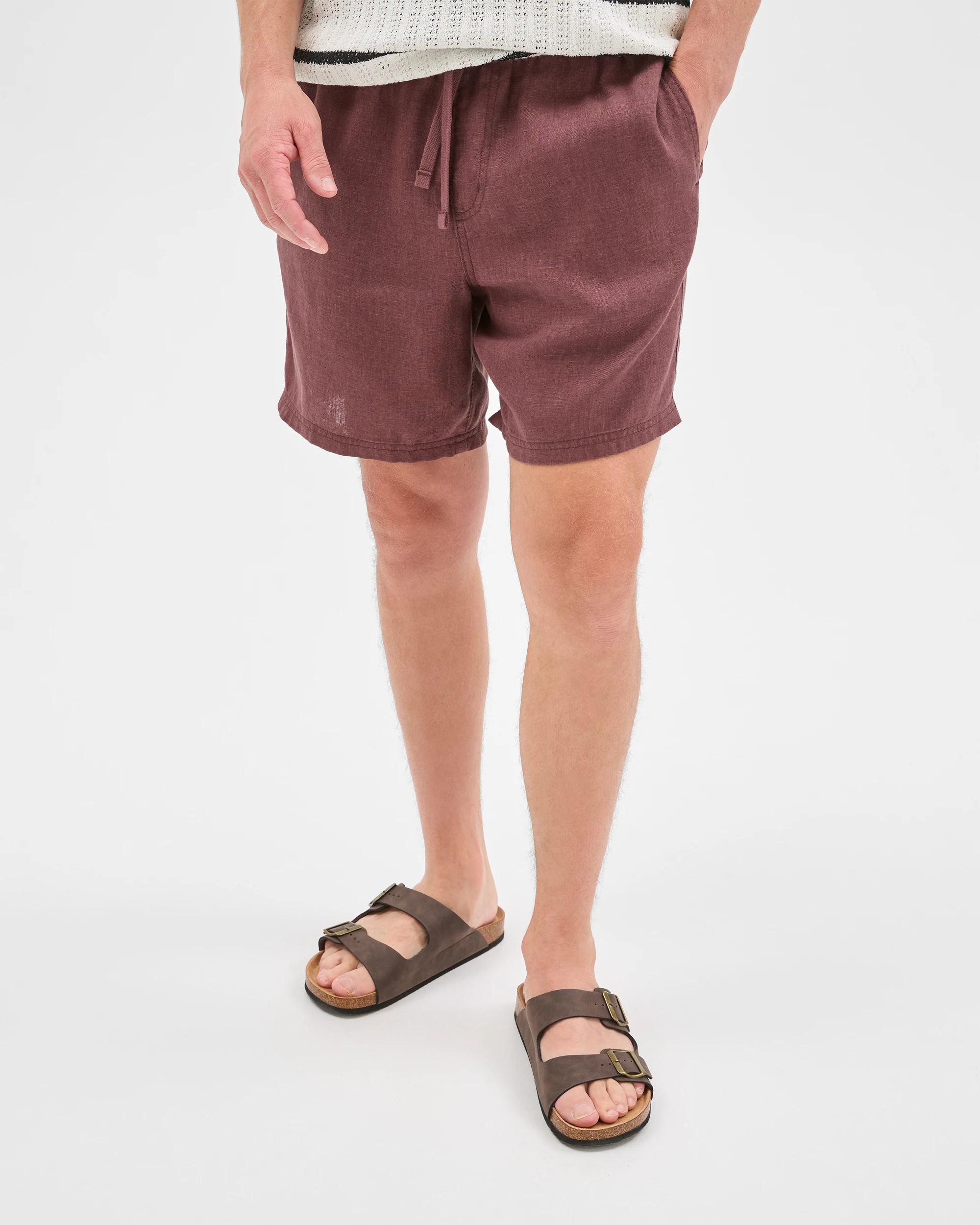 5 Target Man European Linen Shorts FUDGE, 5 of 6